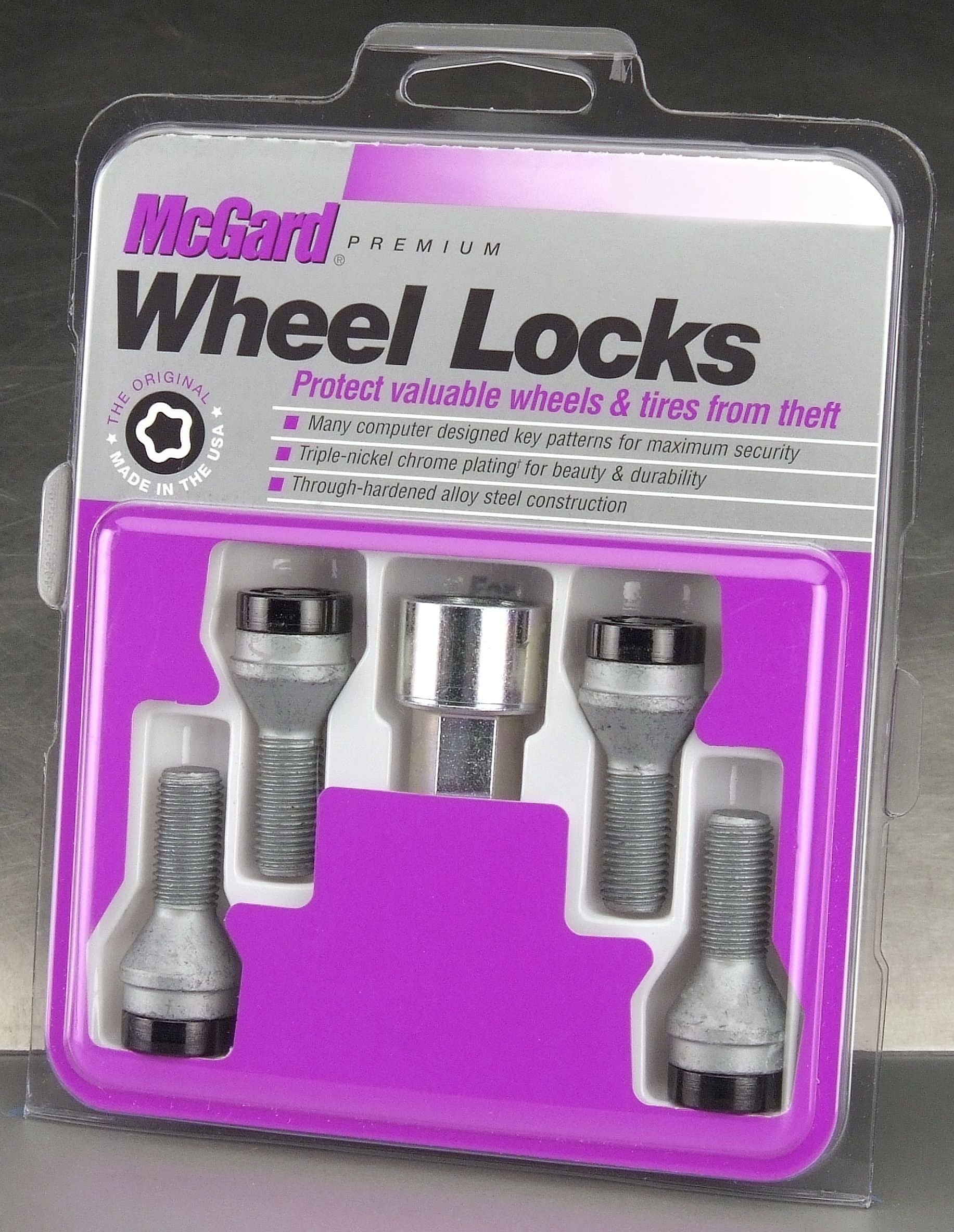 Amazon.com: McGard 27178 Chrome Bolt Style Cone Seat Wheel Locks
