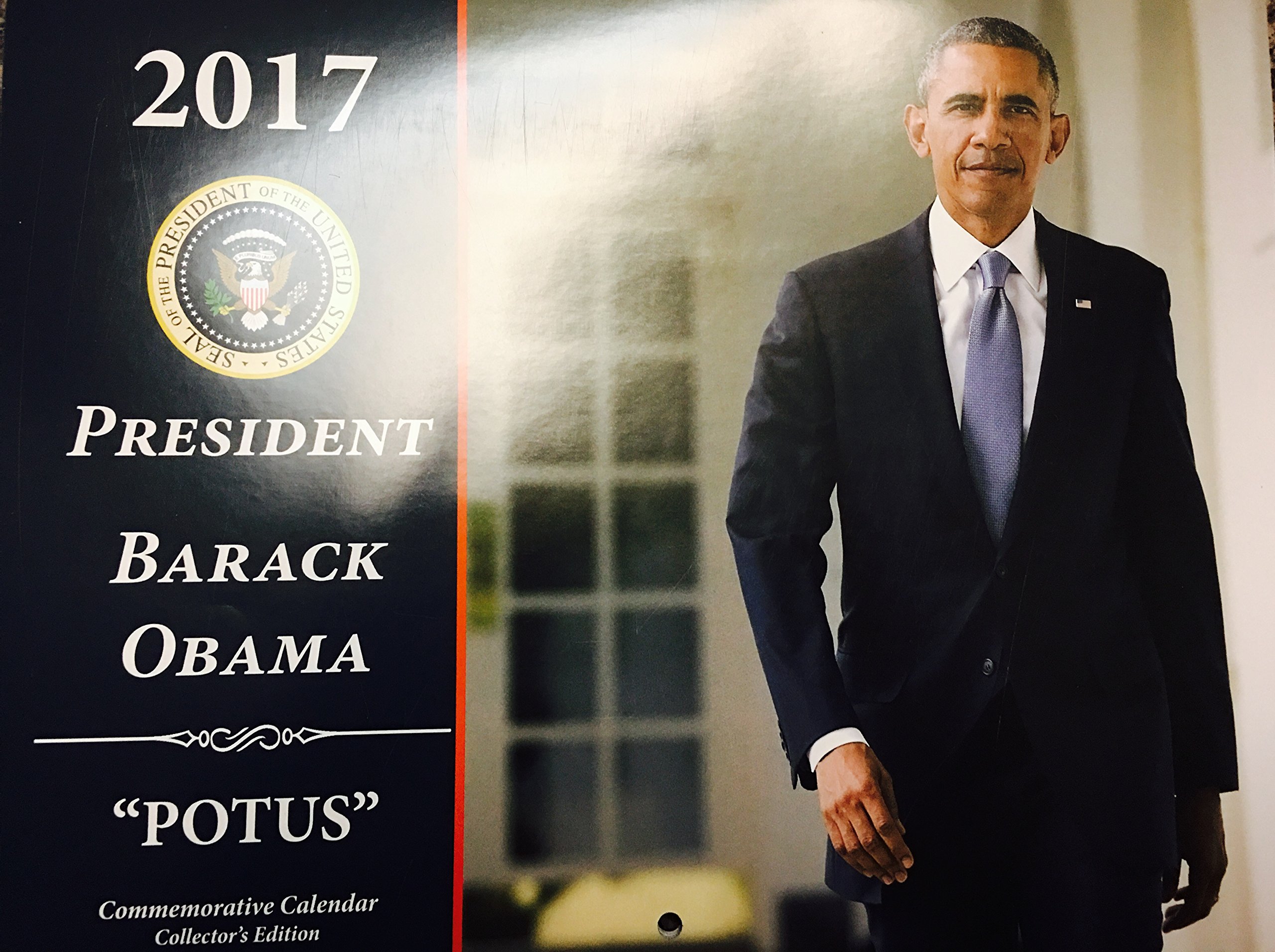 2017 POTUS Barack Obama 12 MONTH Commemorative Calendar