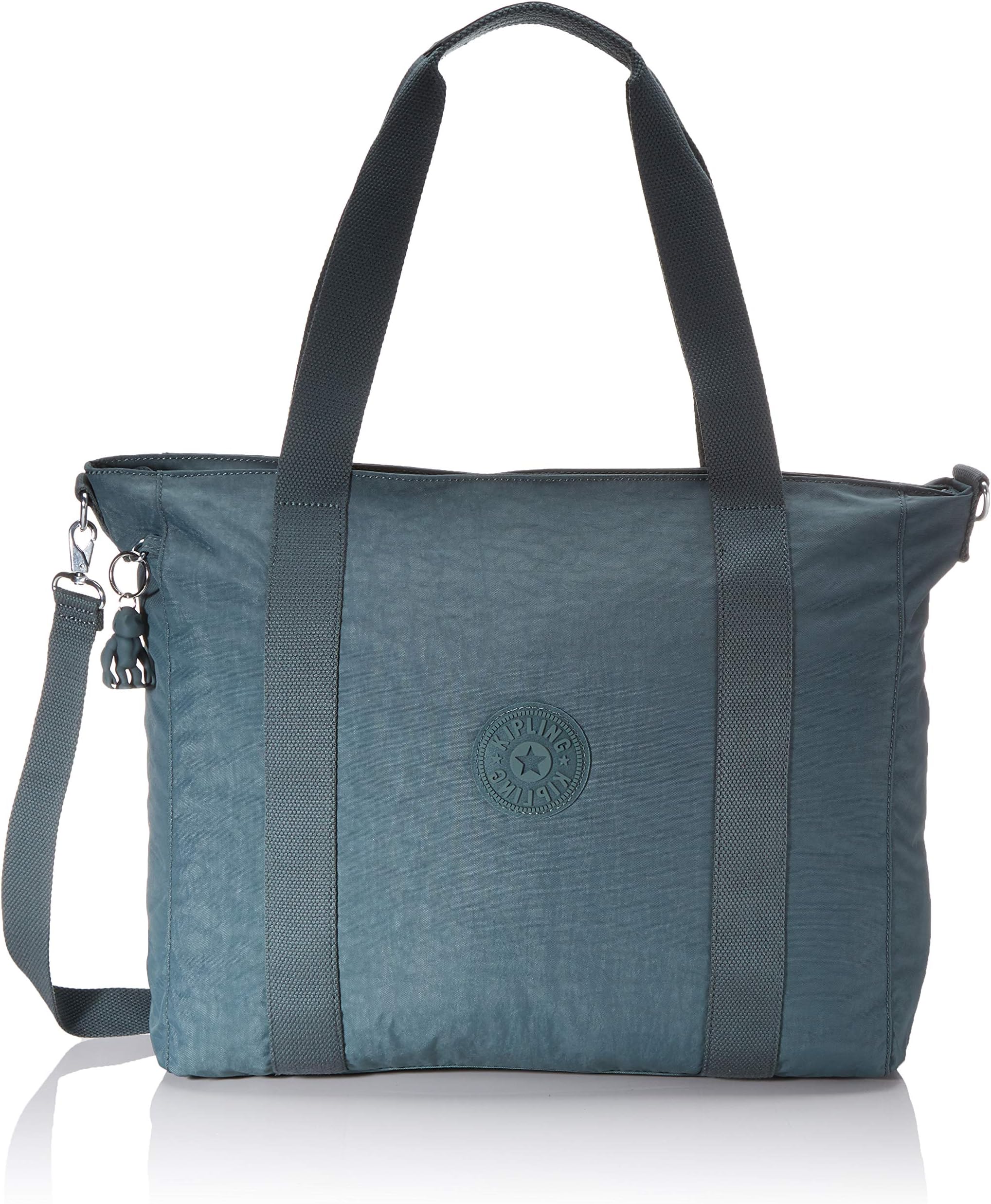 Kipling ASSENI Canvas & Beach Tote Bag, 49 cm, 20 liters, Green (Light Aloe)