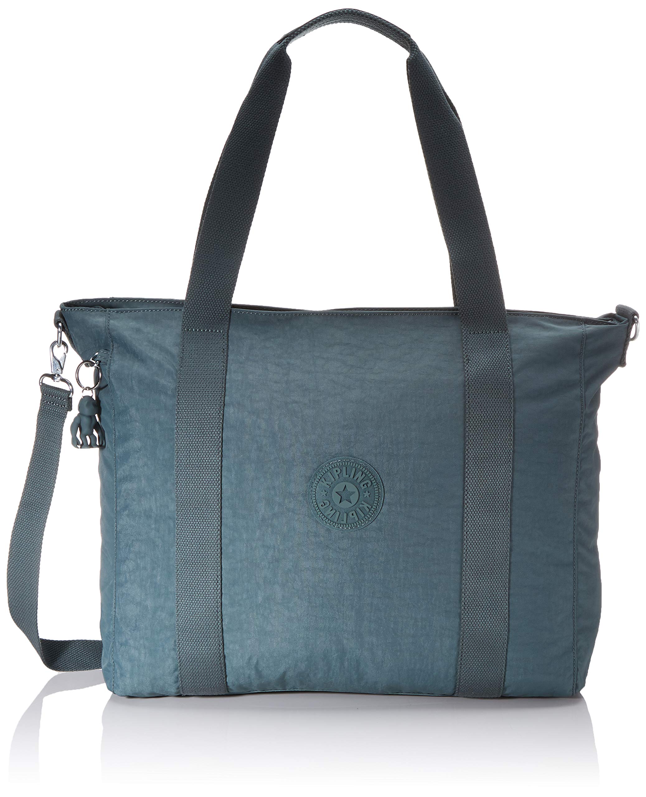 Kipling ASSENI Canvas & Beach Tote Bag, 49 cm, 20 liters, Green (Light Aloe)