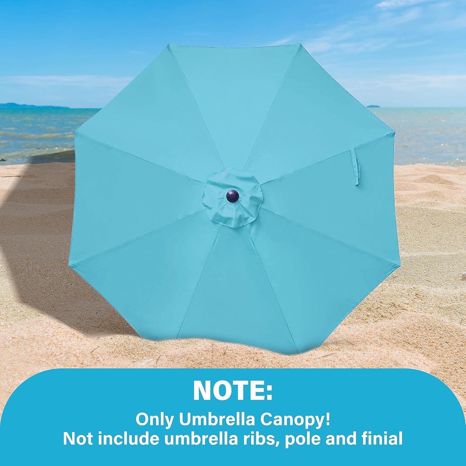 YSSOA 9ft/10ft Outdoor Market Patio Umbrella with 8 Sturdy Ribs, Tilt/Crank Push Button for Garden, Deck, Backyard and Pool