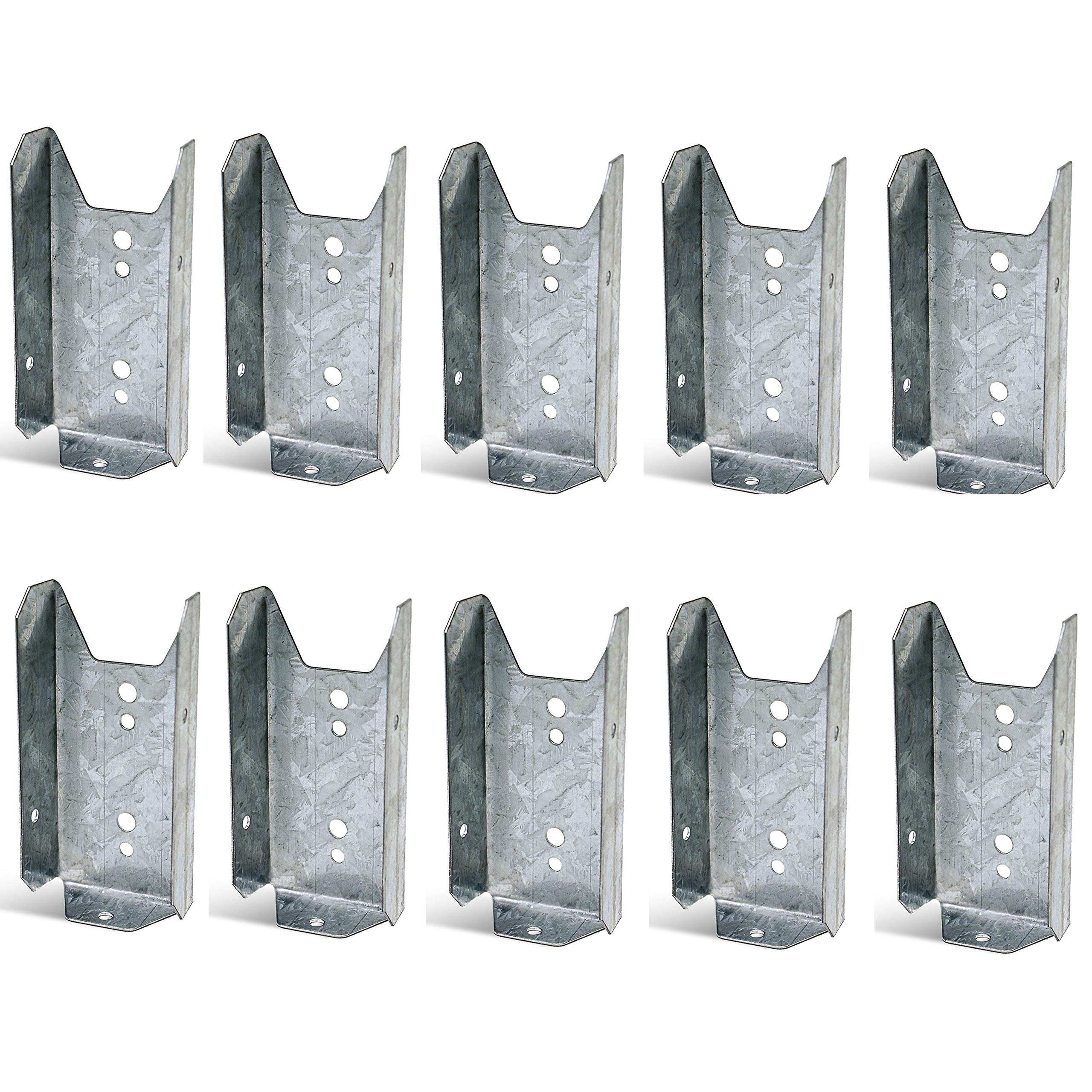 LukLoy Fence Bracket Repair Kit 10 Pack Galvanized 2x4 Brackets for