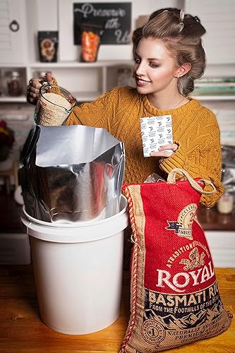 Miniatura 3 de Bolsas herméticas de Mylar de 5 galones (19 x 28 pulgadas) para almacenamiento de alimentos a largo plazo, grosor estándar genuino, herméticas al