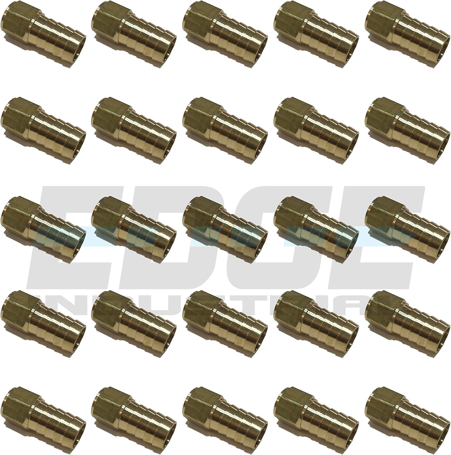 5/8" Hose ID to 3/8" Female NPT FNPT Straight Brass Fitting Fuel/AIR/Water/Oil/Gas/WOG (Qty 05)
