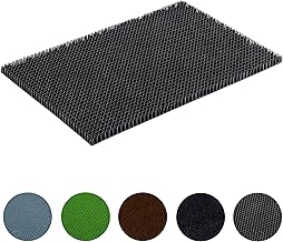 Paillasson résistant aux intempéries Jardin - Anthracite 40 x 60 cm - Tapis de propreté extérieur - Paillasson Facile à Nettoyer - Paillasson Plastique Poils Hauteur 2 cm