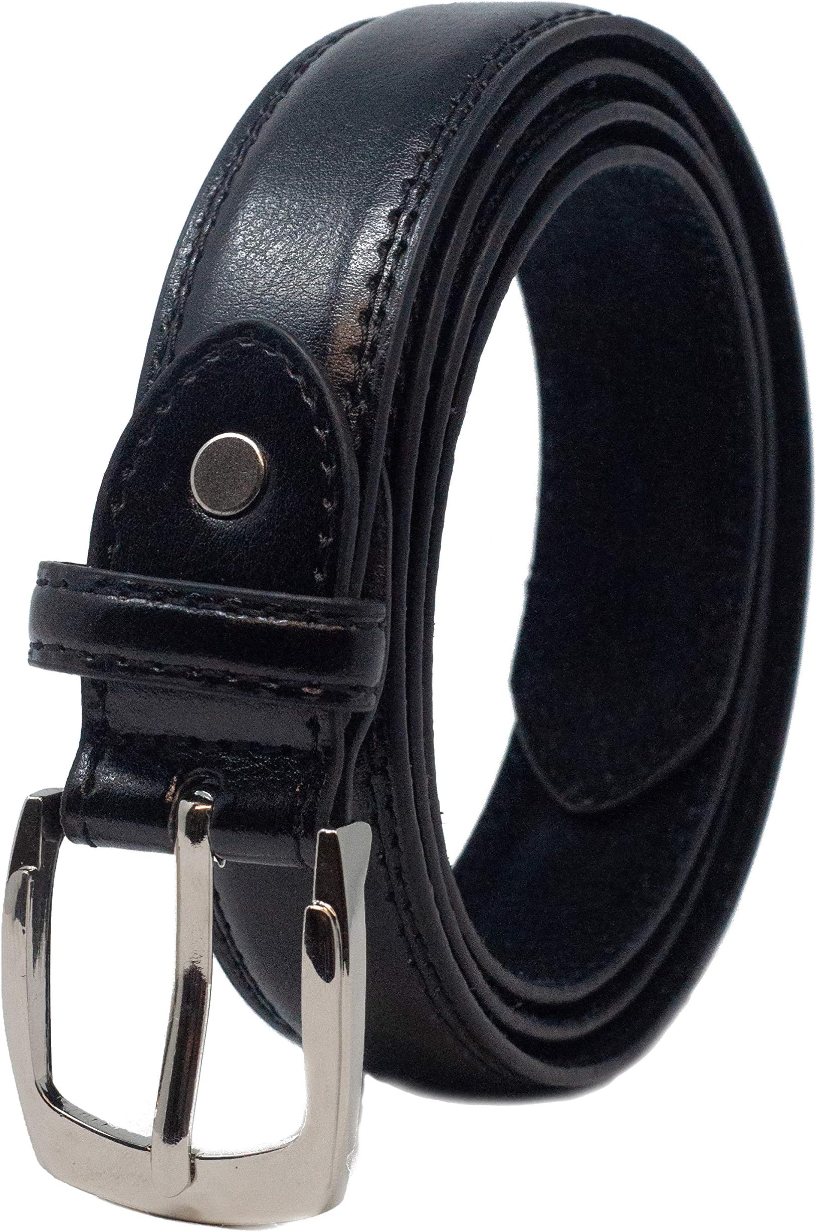 Leather Lined 28mm Childrens Belt (Sizes 4XS - Small) in Black, Brown or Tan