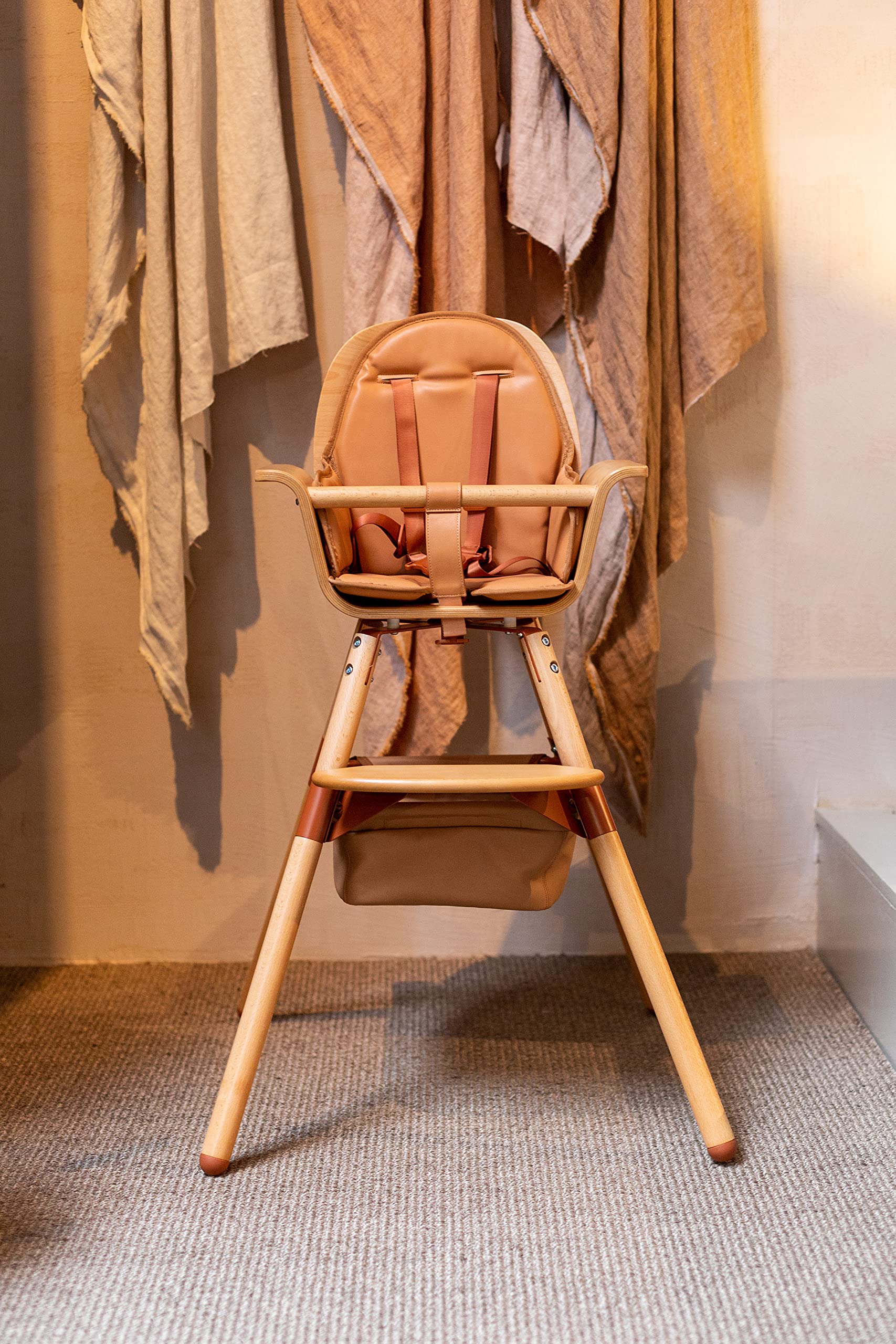 CHILDHOME, Cuscino riduttore per seggiolone effetto pelle, compatibile con Evolu e Evowood, Nude