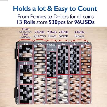 Amazon | CO5IN1 コインソートトレイ コインカウンター 蓋付き