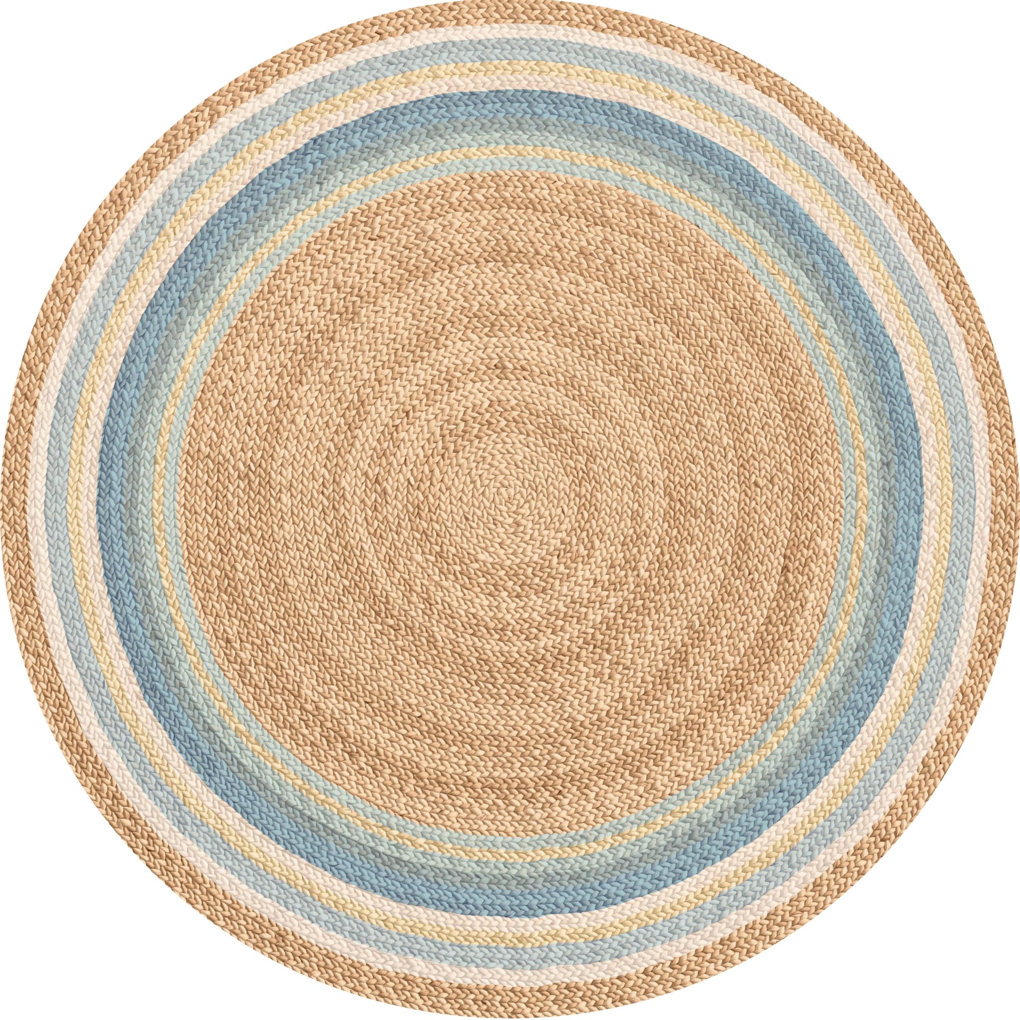 Viniliko, Alfombra de Vinilo Líneas Azules [Diam] 100 cm