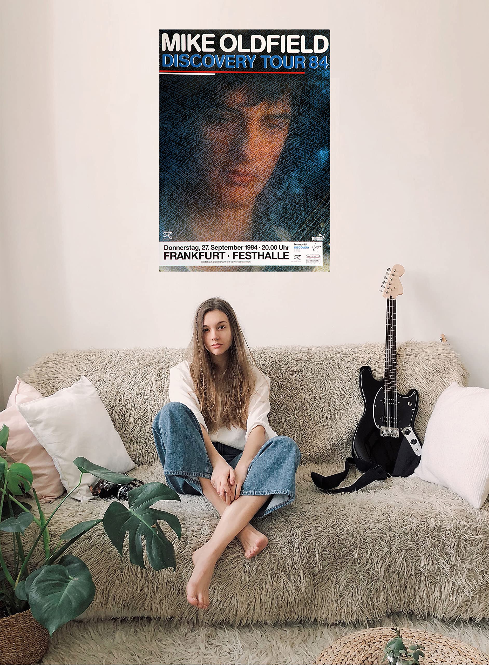 Premium Poster/Plakat | DIN A1 | Wanddeko | Live Konzert Veranstaltung » Mike Oldfield - Discovery Tour ´84, Frankfurt 1984 «