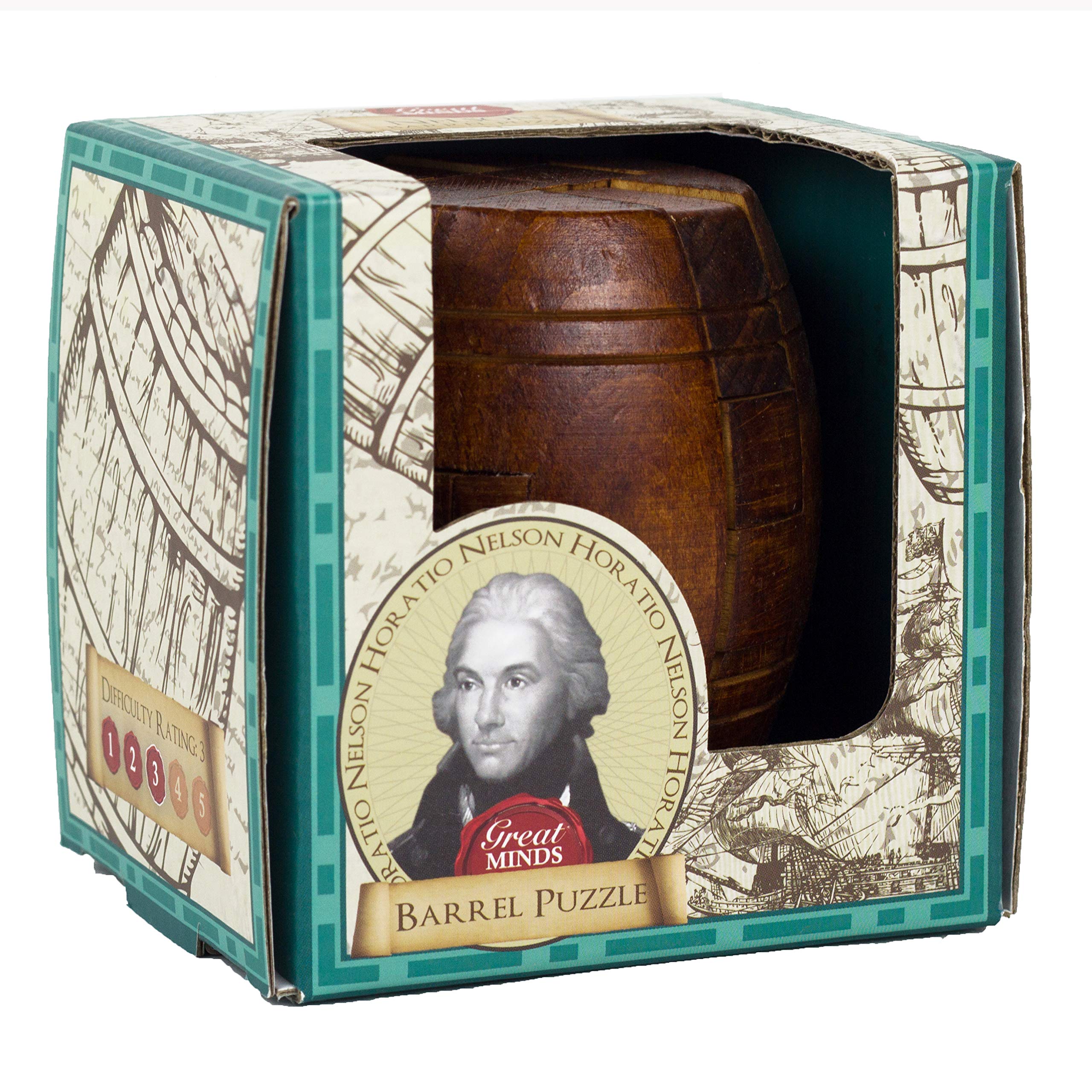 Great Minds Professor Puzzle Nelson's Barrel Puzzle, Multicolored, 9.6 x 8.2 cm - Image 2