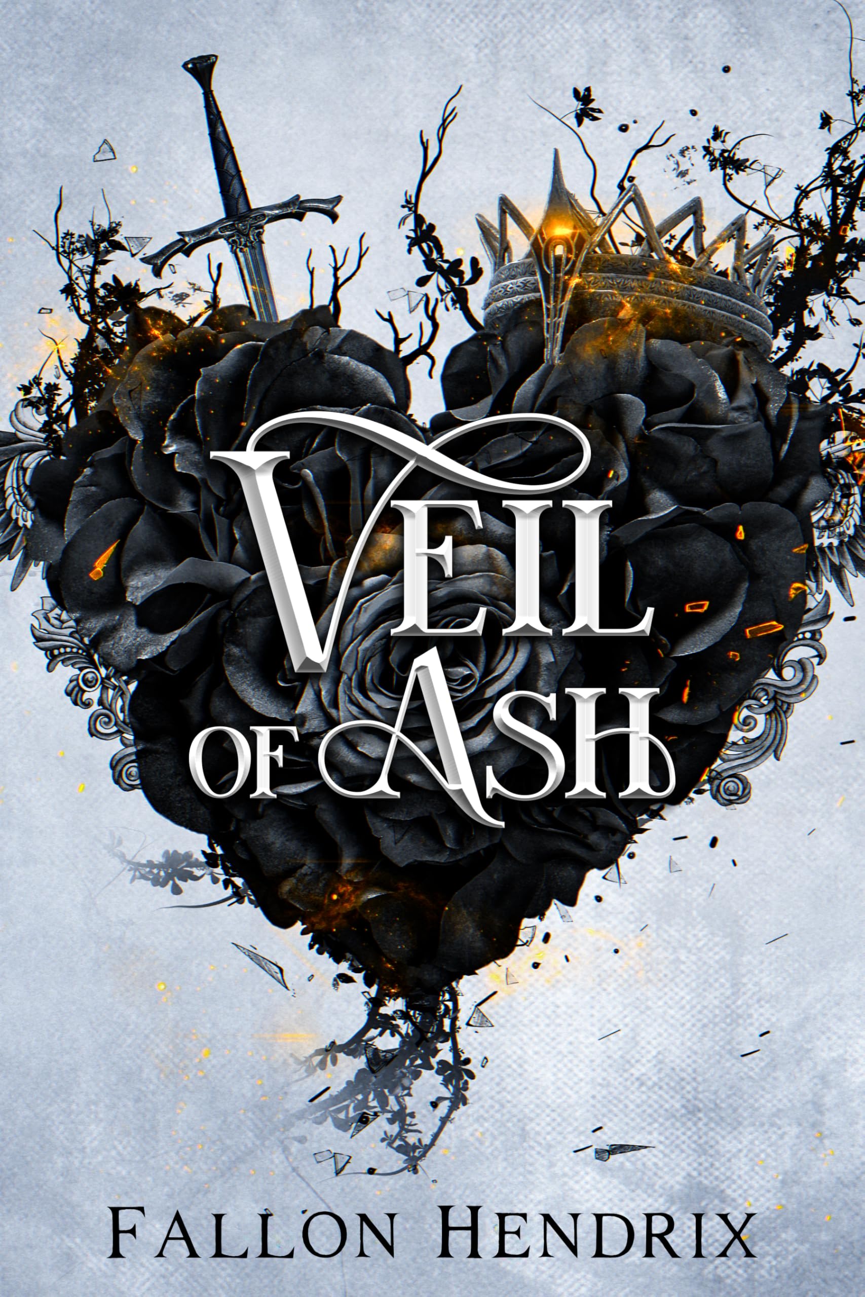 Cover of Veil of Ash: A Dark Academy Slow-Burn Why-Choose Romantasy (The Veil Saga Book 1)