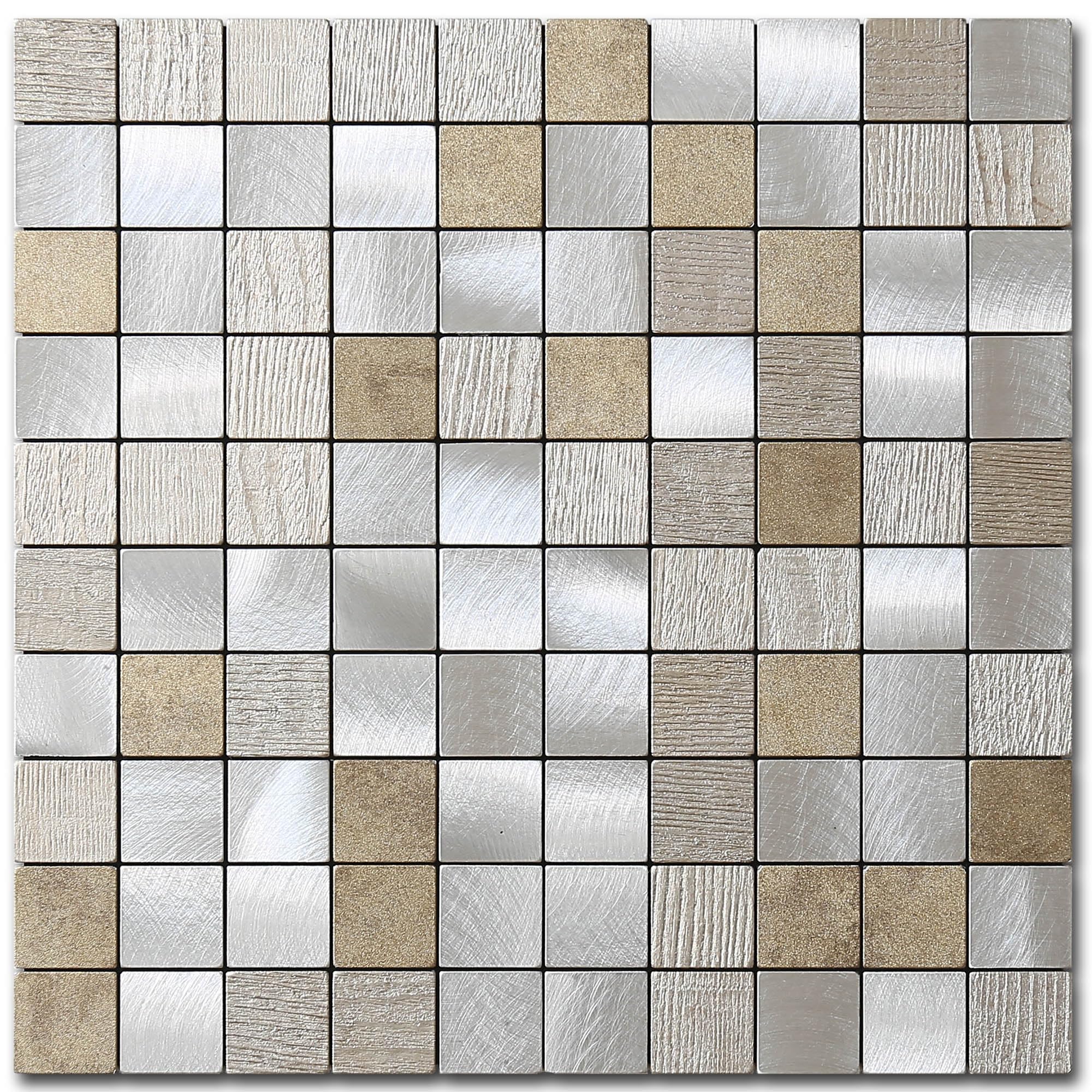 Photo 1 of M MOFIT Stone Backsplash Tile Peel and Stick for Kitchen,Bathroom Square Mosaic Wall Sticker Panels Waterproof(Grey 10pcs)
