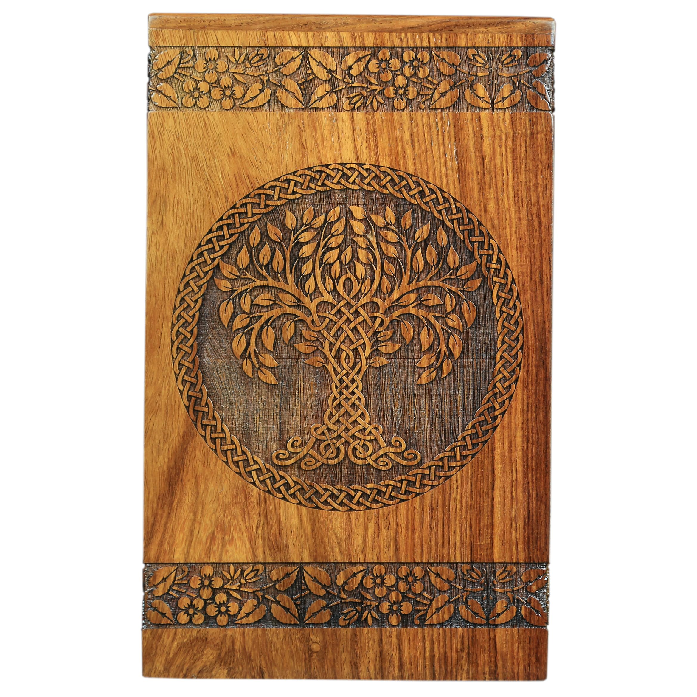 Wooden Cremation Urn for Ashes - Tree of Life Urns, Elegant Funeral and Memorial Urn for Adults, Children, Pets and Loved Ones, Keepsake Urns for