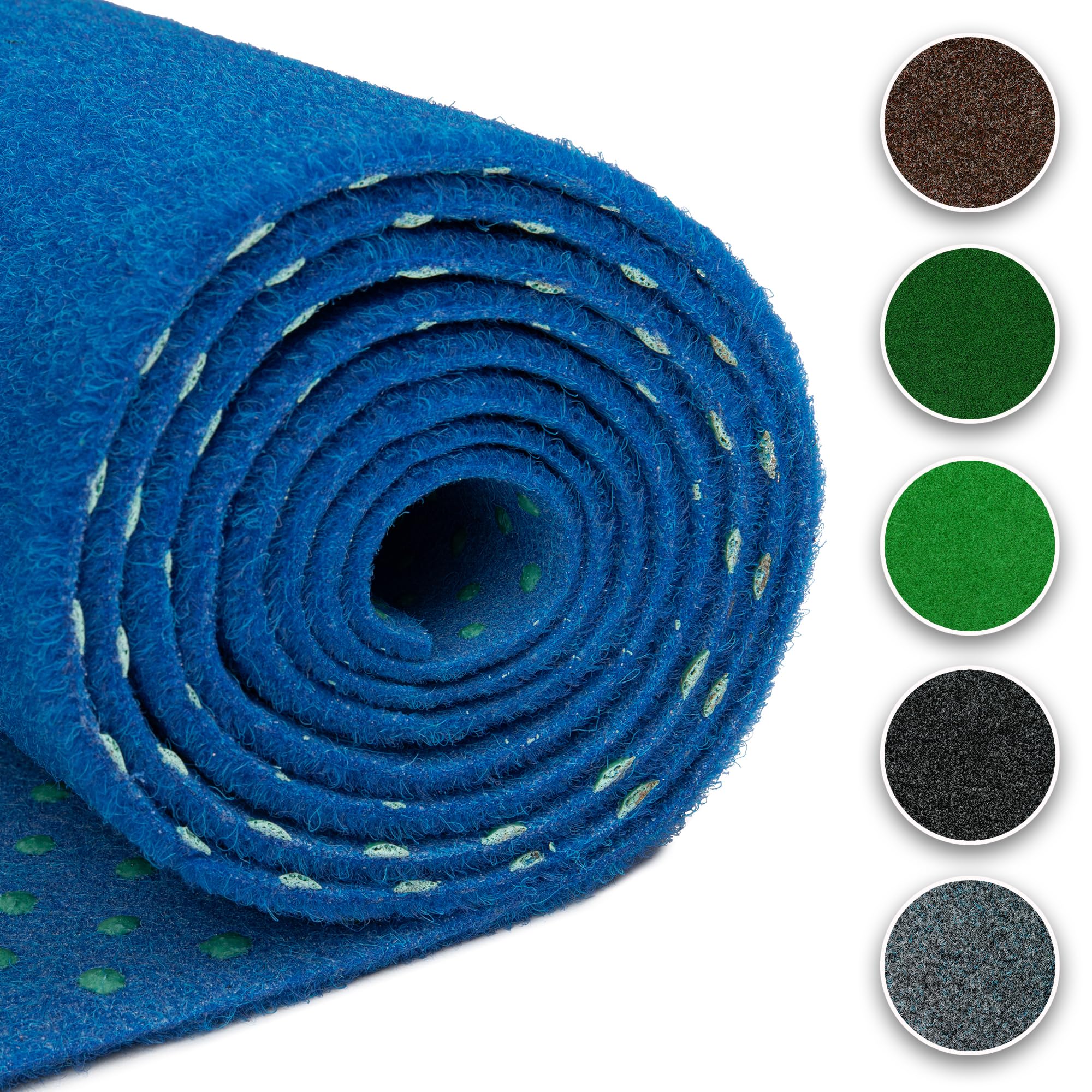 TAPISO Magic Forest Gazon Synthétique Extérieur au Mètre Faux Gazon Synthétique Moquette d'Exterieur Antidérapant Balcon Terrasse Jardin Bleu Résistant Épaisseur 4 mm 400 x 800 cm