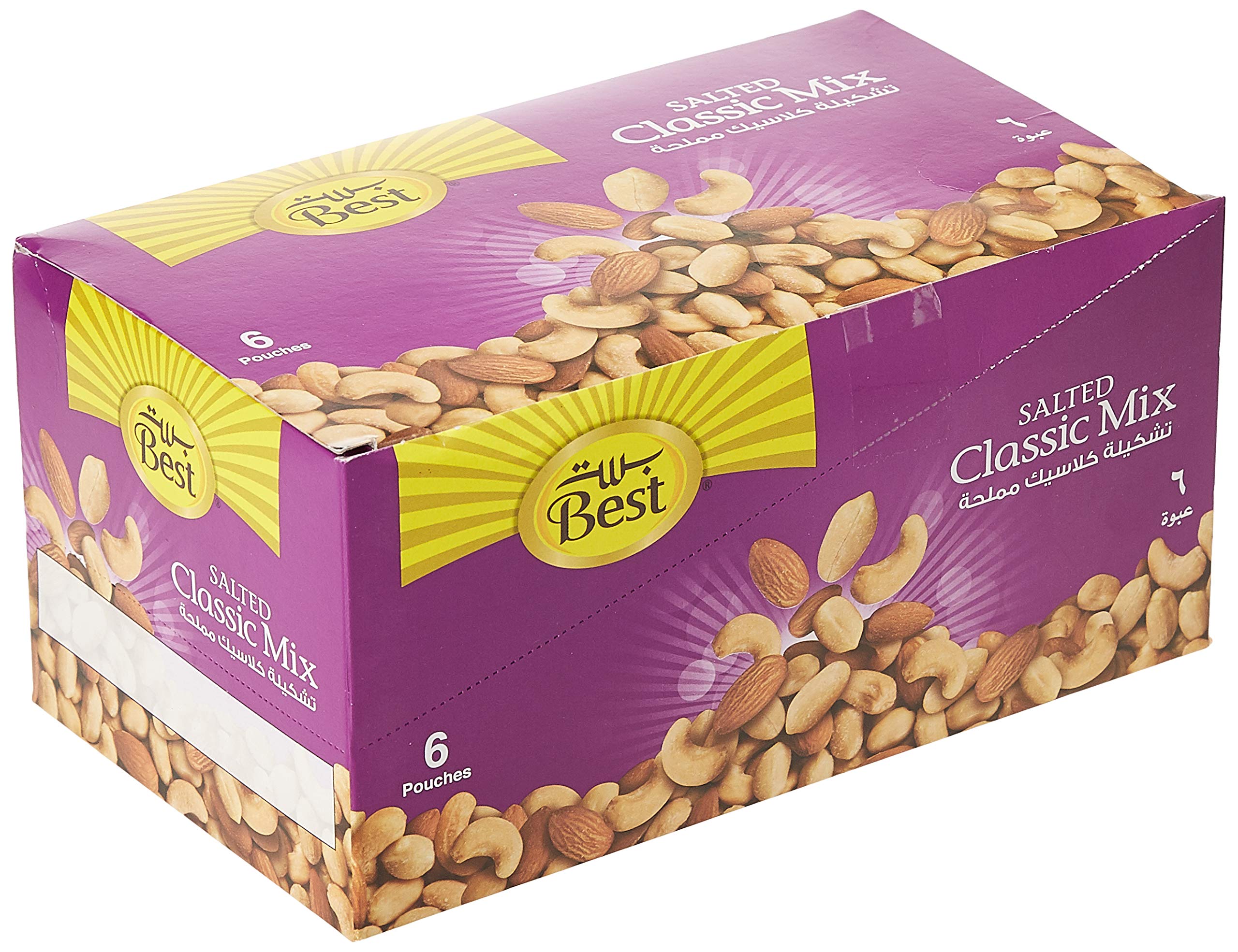 Best Classic Mixed Nuts – 50g Packs, Box of 6 | Lightly Salted Roasted Cashews, Almonds & Peanuts | Fresh & Crunchy Mixed Nuts Snack | Premium Quality | Healthy Snack Box for All Occasions