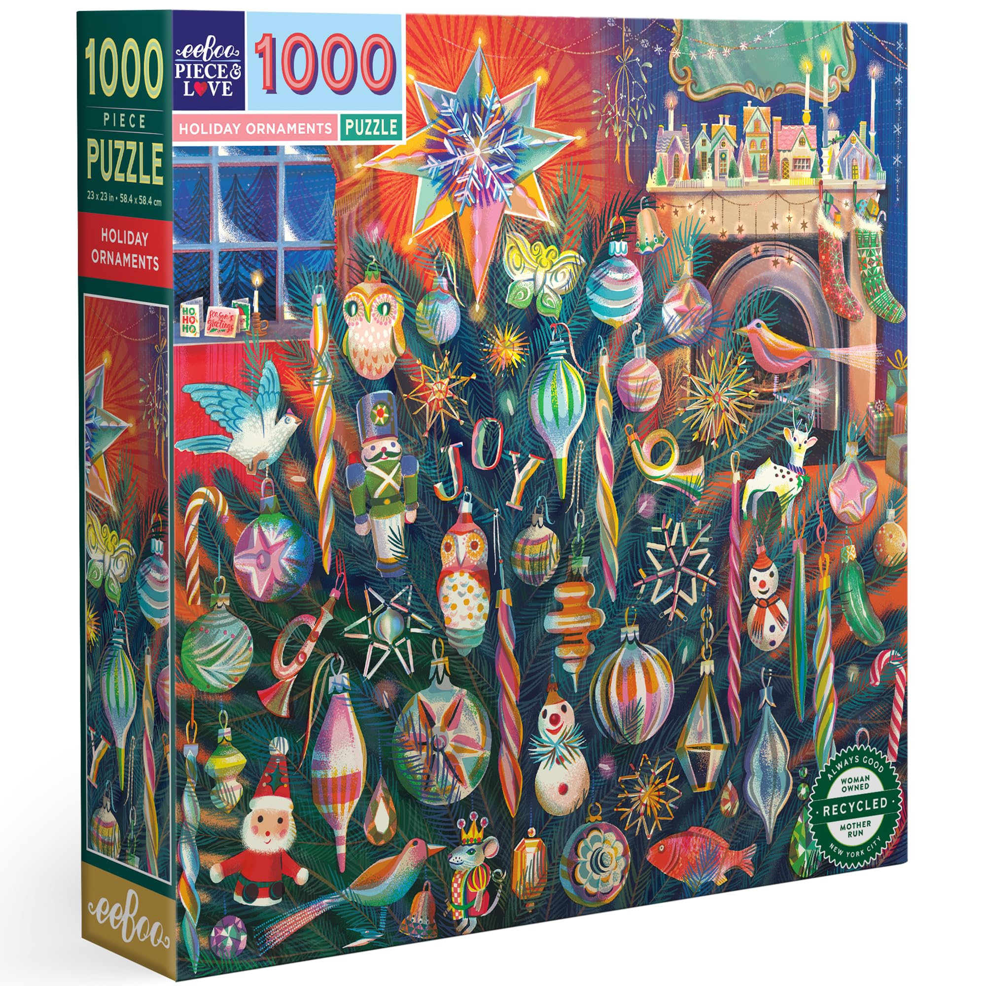 Amazon.com: eeBoo Piece & Love: Holiday Ornaments - 1000 Piece