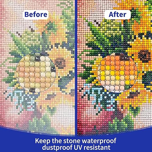 Miniatura 3 de 2 piezas de sellador de pintura de diamante protector abrillantador (120ml*2), pegamento para accesorios de pintura de arte de diamante, suministros