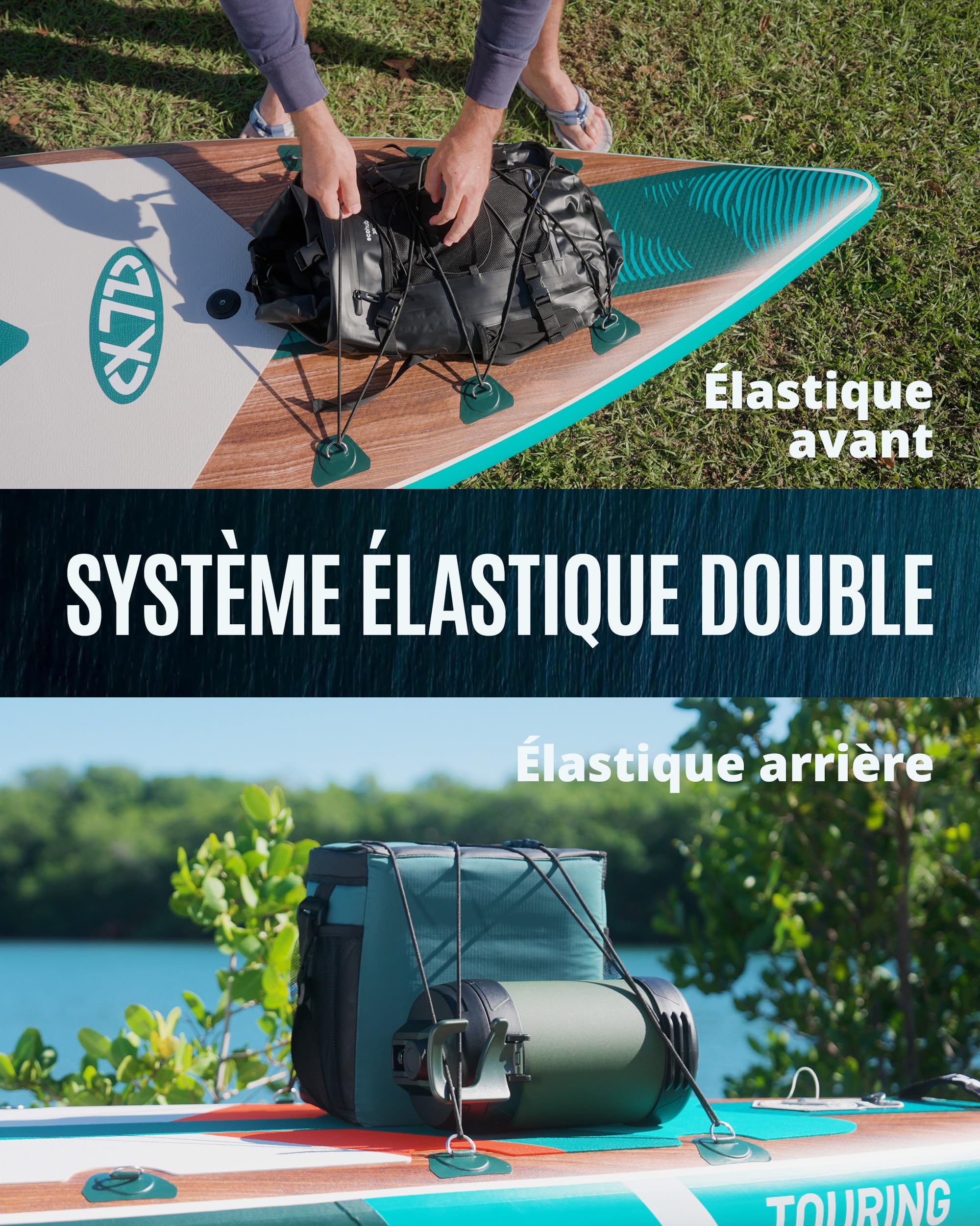 ZLX Planche de Paddle Gonflable Touring 350cm avec Siège Kayak | Sup Rapide et Stable Longue Distance, Charge 180kg, Stand Up Paddle Board Exploration