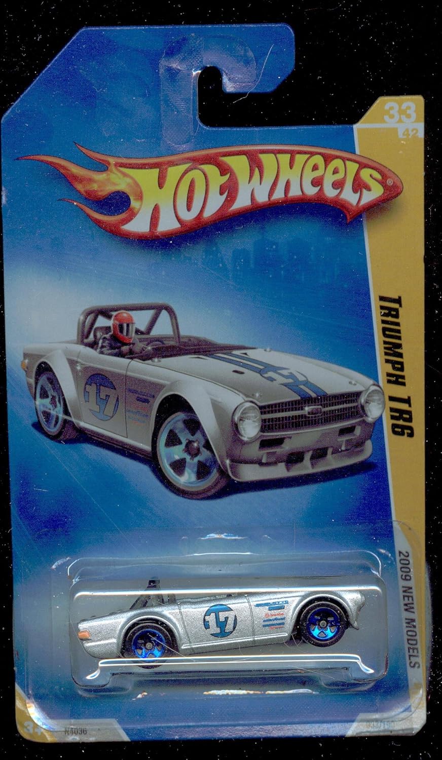 Hot Wheels 2009-33/42 NEW Models 033/190 SILVER Triumph Tr6 1:64 Scale