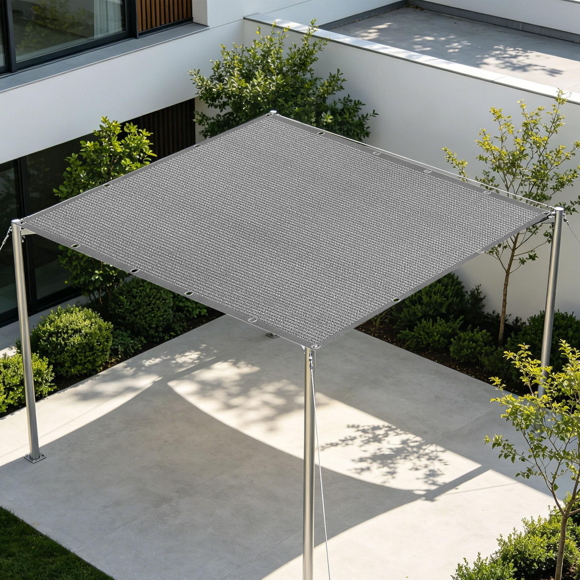 Voile d'ombrage contre la chaleur sur la terrasse filet de protection solaire pour plante