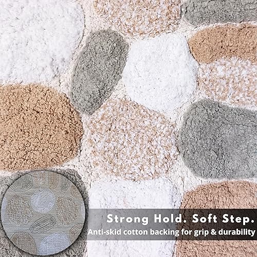 Miniatura 6 de Ramanta Home Juego de 2 alfombras de baño de algodón 100% puro de 21 x 32  17 x 24 pulgadas  21 x 32  17 x 24 pulgadas  21.0 x 2.4 in., suaves y