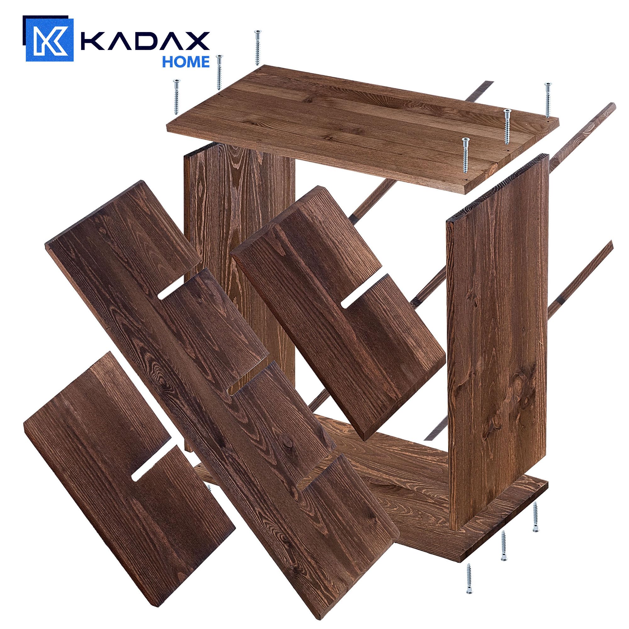 KADAX Casier en bois pour vin, 52 x 25,5 x 104 cm, étagère empilable pour nombre de bouteilles, armoire rustique stable