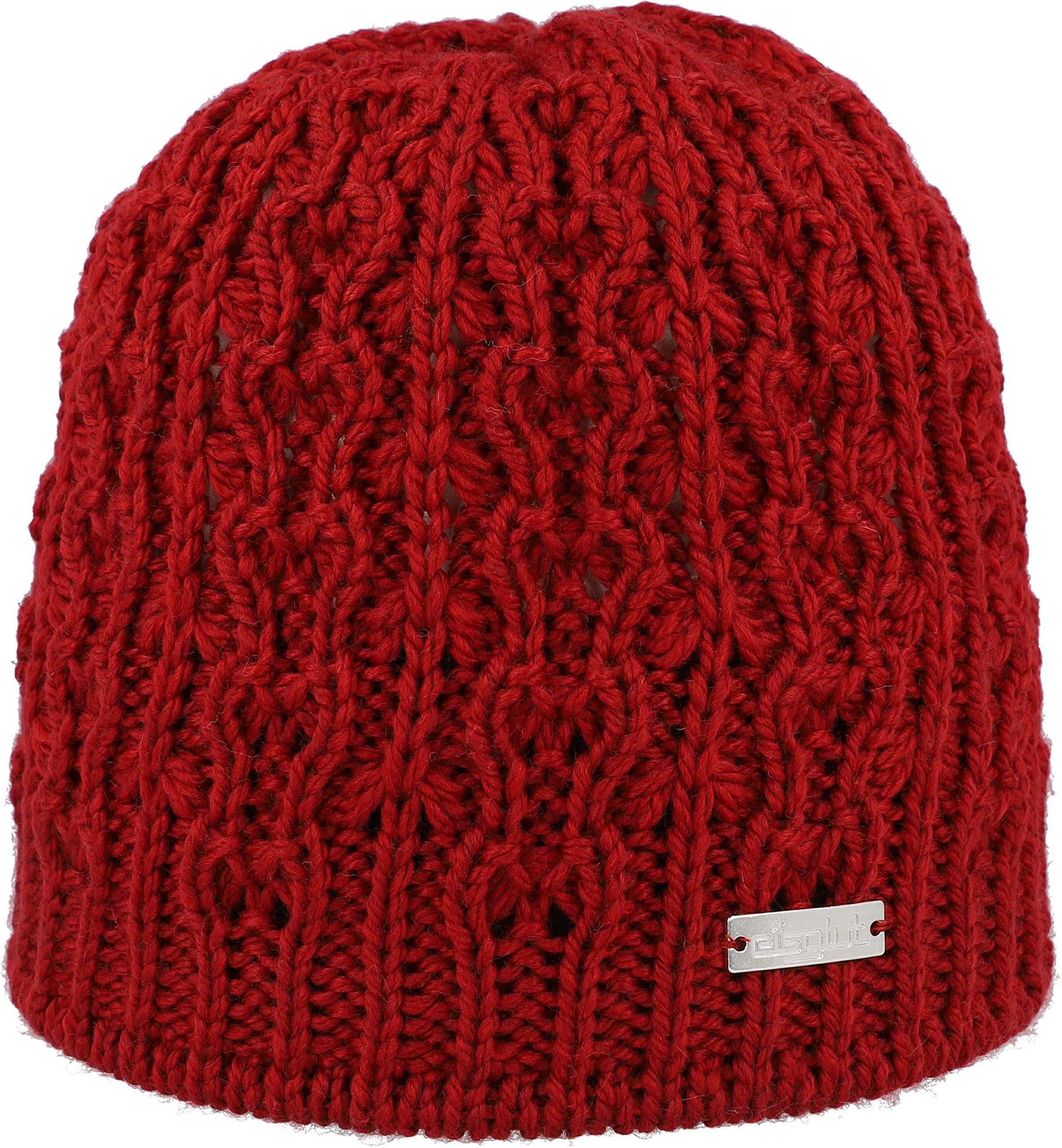 Eisglut Emilia Women's Merino Hat, womens, Cap, 18089, Wine Red, M 57-58cm