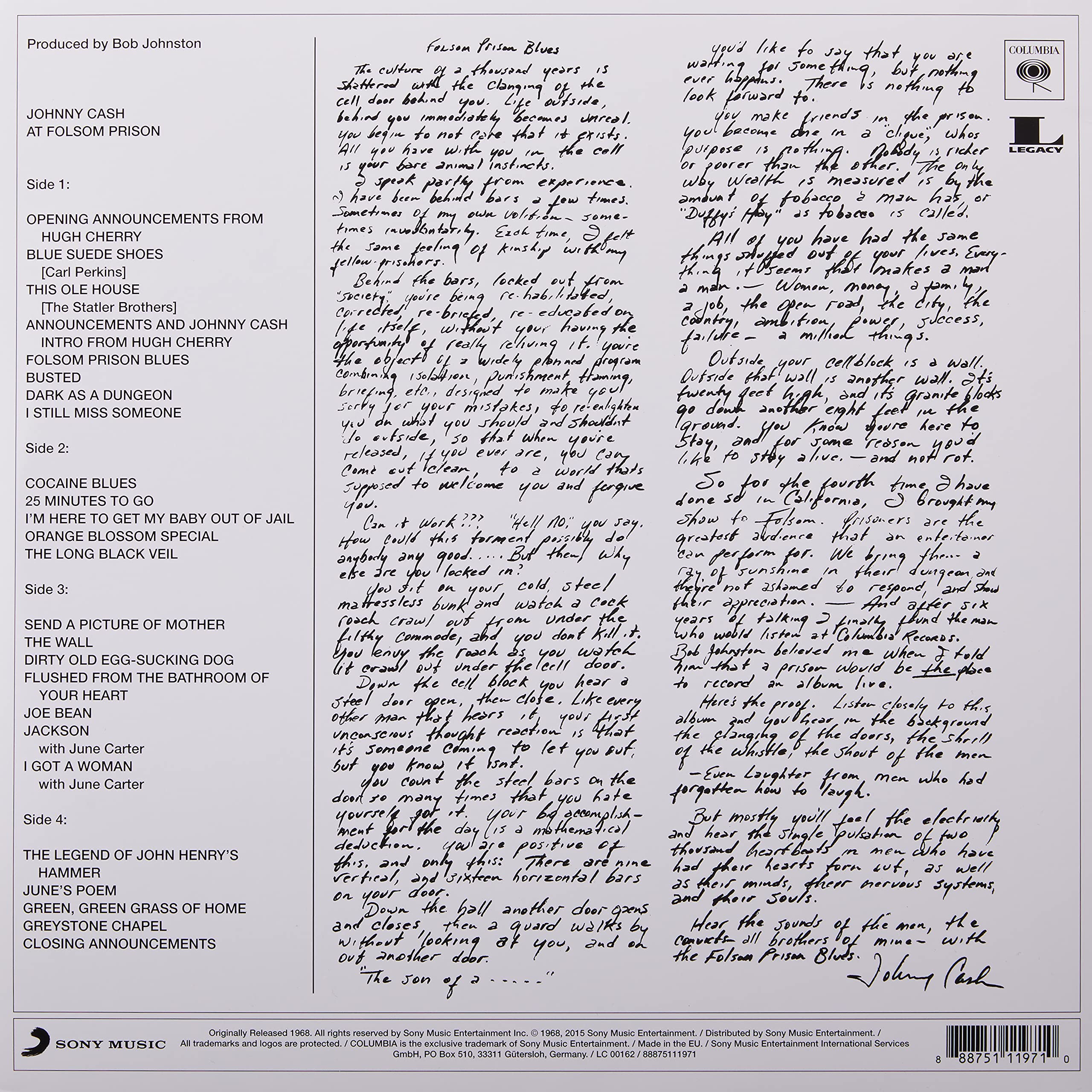 At Folsom Prison [Vinyl LP]
