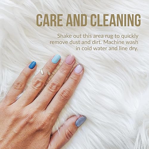 Miniatura 8 de Luxe - Alfombra Hudson de piel sintética con pelo suave y esponjoso, lavable a máquina, con respaldo antideslizante, alfombra de área libre de