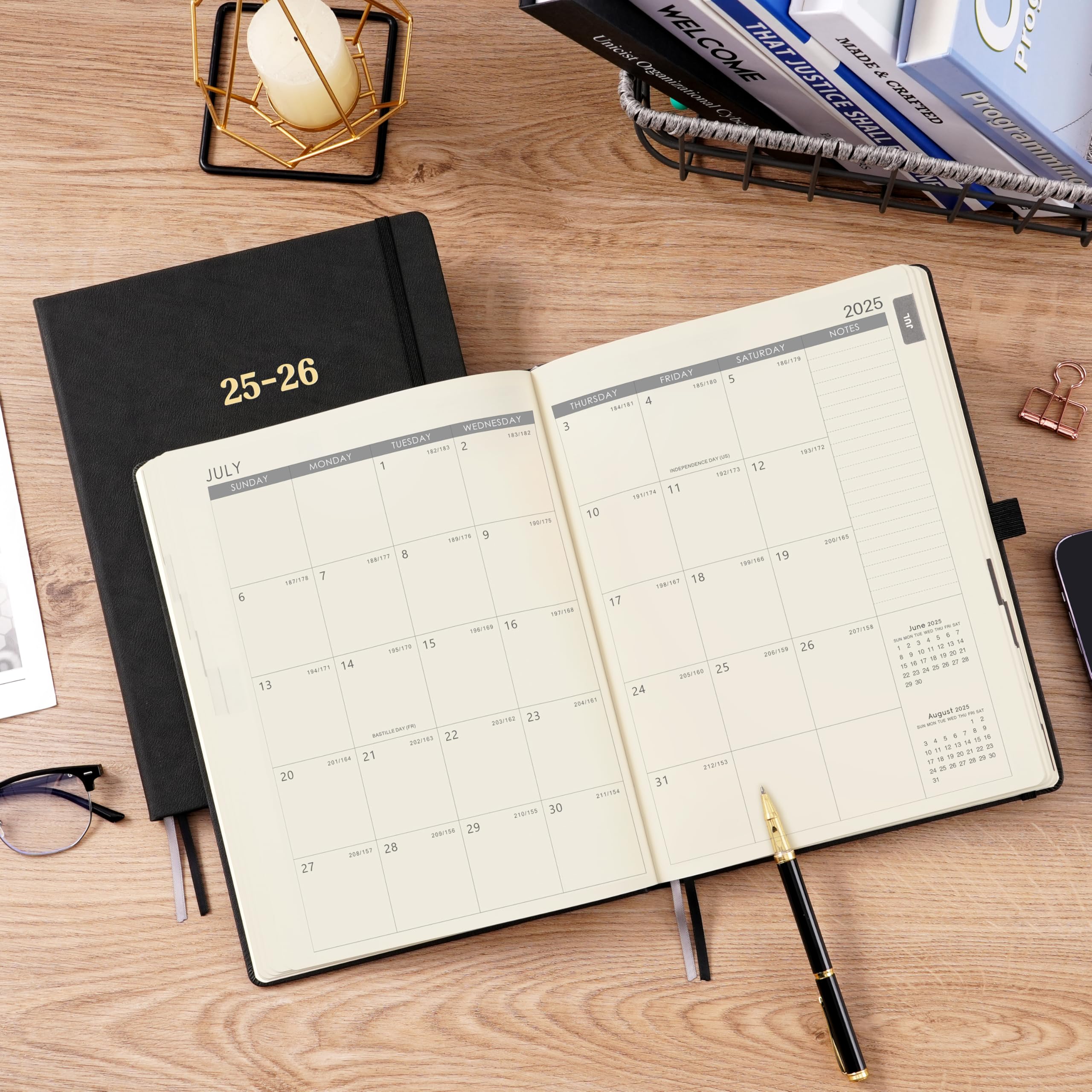 Weekly Planner Leather A5 Size
