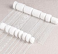 Vista 9 de 27 yardas de cinta de encaje beige, ribete de encaje de algodón, 9 estilos de ribete de encaje para coser, cinta vintage boho para manualidades