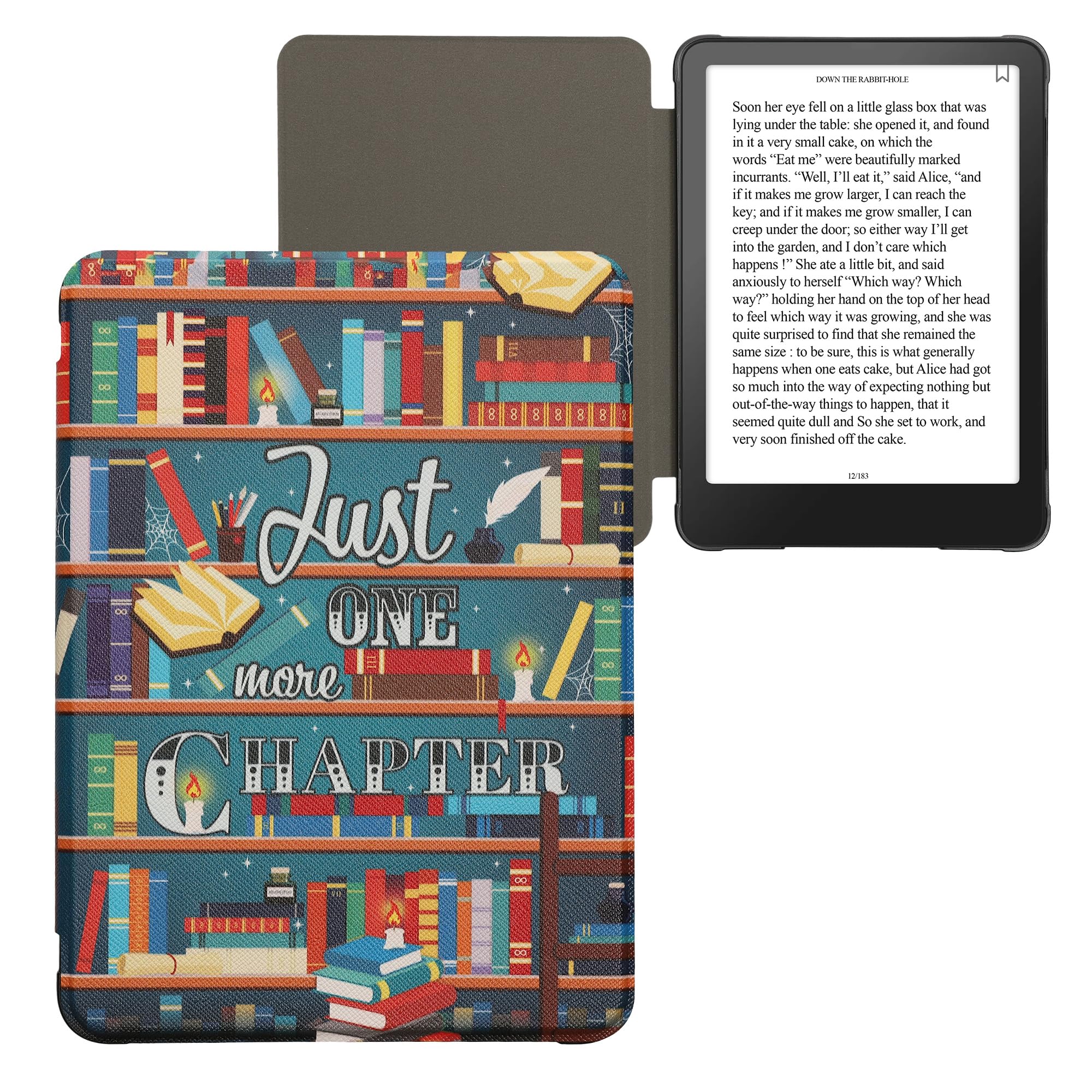 kwmobile Étui Compatible avec Amazon Kindle Paperwhite (2024)/Colorsoft Coque - Étui à Rabat magnétique Tablette eReader Similicuir - Multicolore