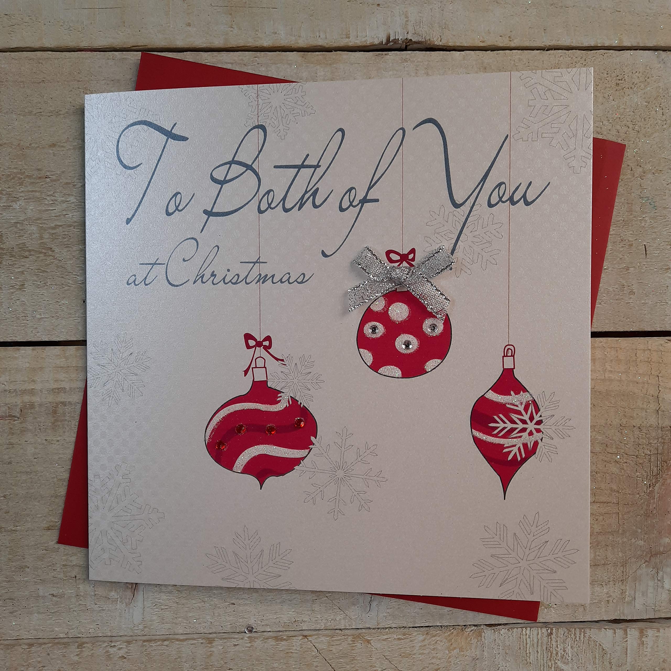 Biglietto Auguri Natalizio Second Ave Dad – Scritta Inglese Christmas, Formato A5, Premium Carta Lino Oro