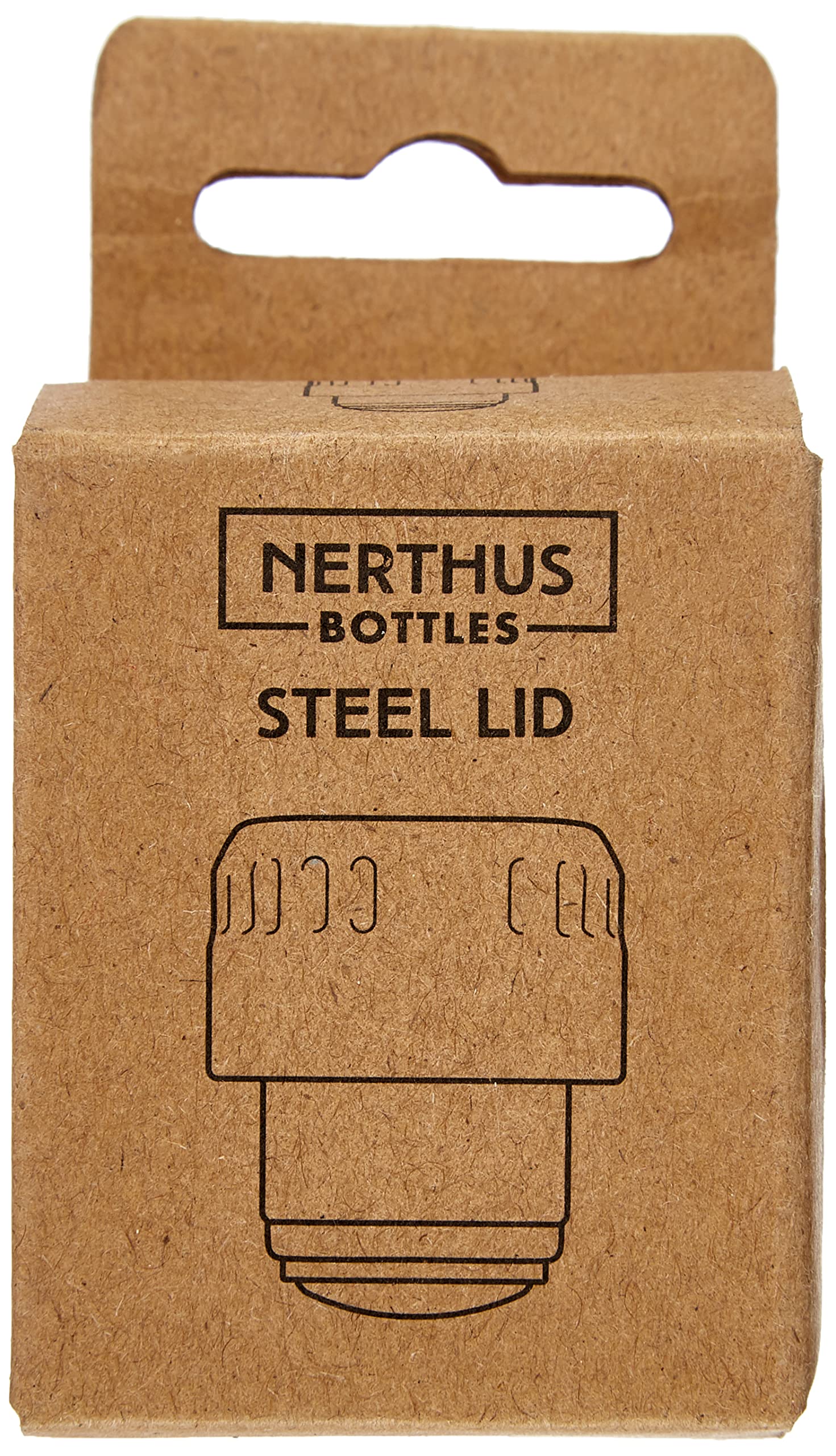 NERTHUS 629 FIH-Tappo per Bottiglie 350 ml e 500 ml, Colore Acciaio