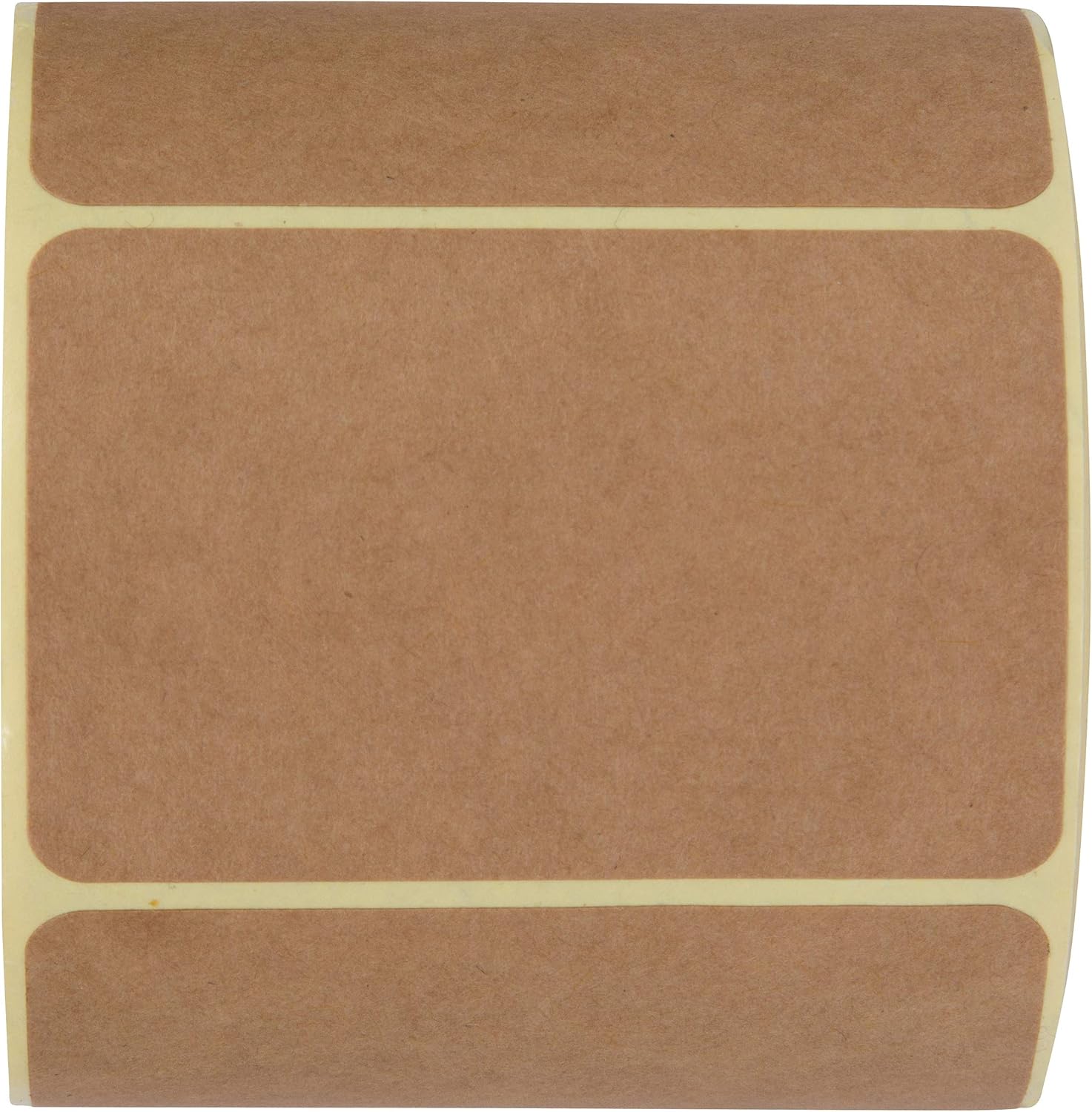 Camp Galaxy 2x3 Inch Natural Brown Kraft Stickers (350 Per Roll) - Rectangular Blank Stickers for Store Owners, Crafts, Organizing, Jar and Canning Labels, Price Tags - Image 2