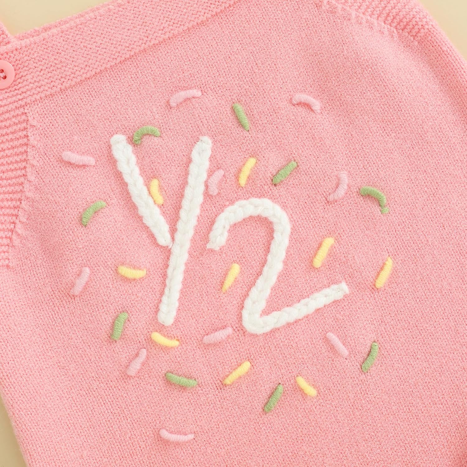 Infant Baby Girl Sleeveless Knit Romper Half and One Birthday Outfit Cute Baby Girl Summer Clothes - Image 5