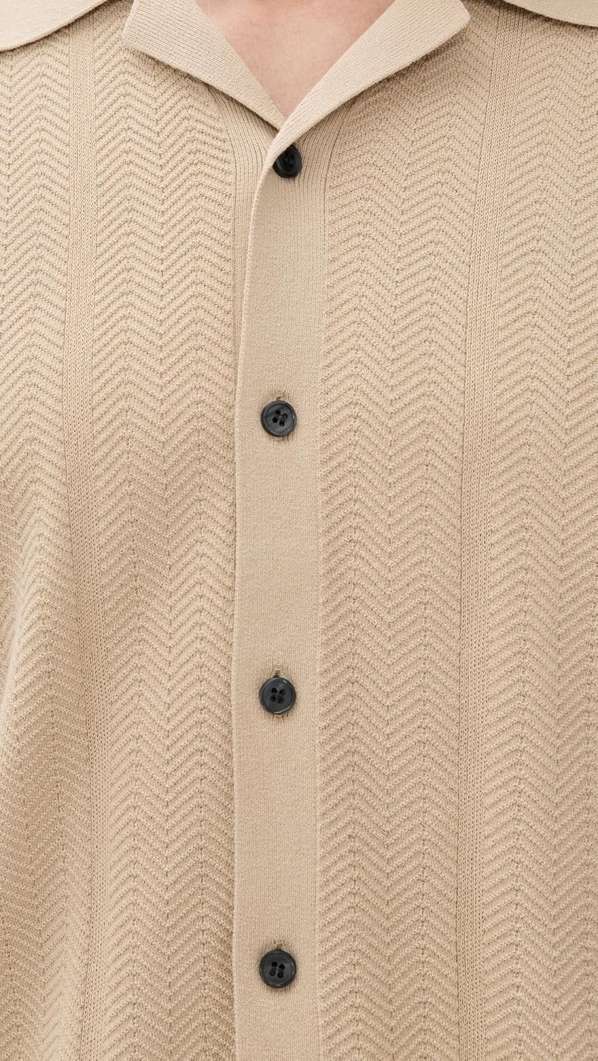 Theory Men's Camp Collar Shirt in Cotton Twist - Image 6