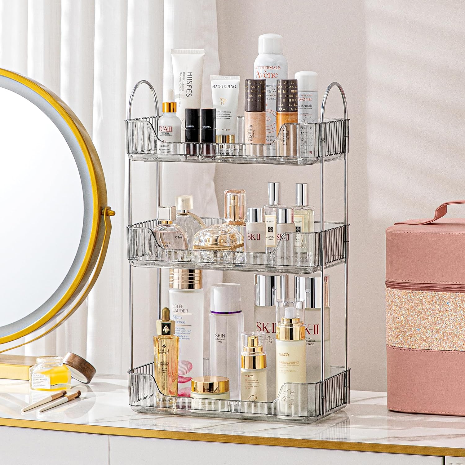 INVSSENE Bathroom Organizer Countertop, Vanity Organizer