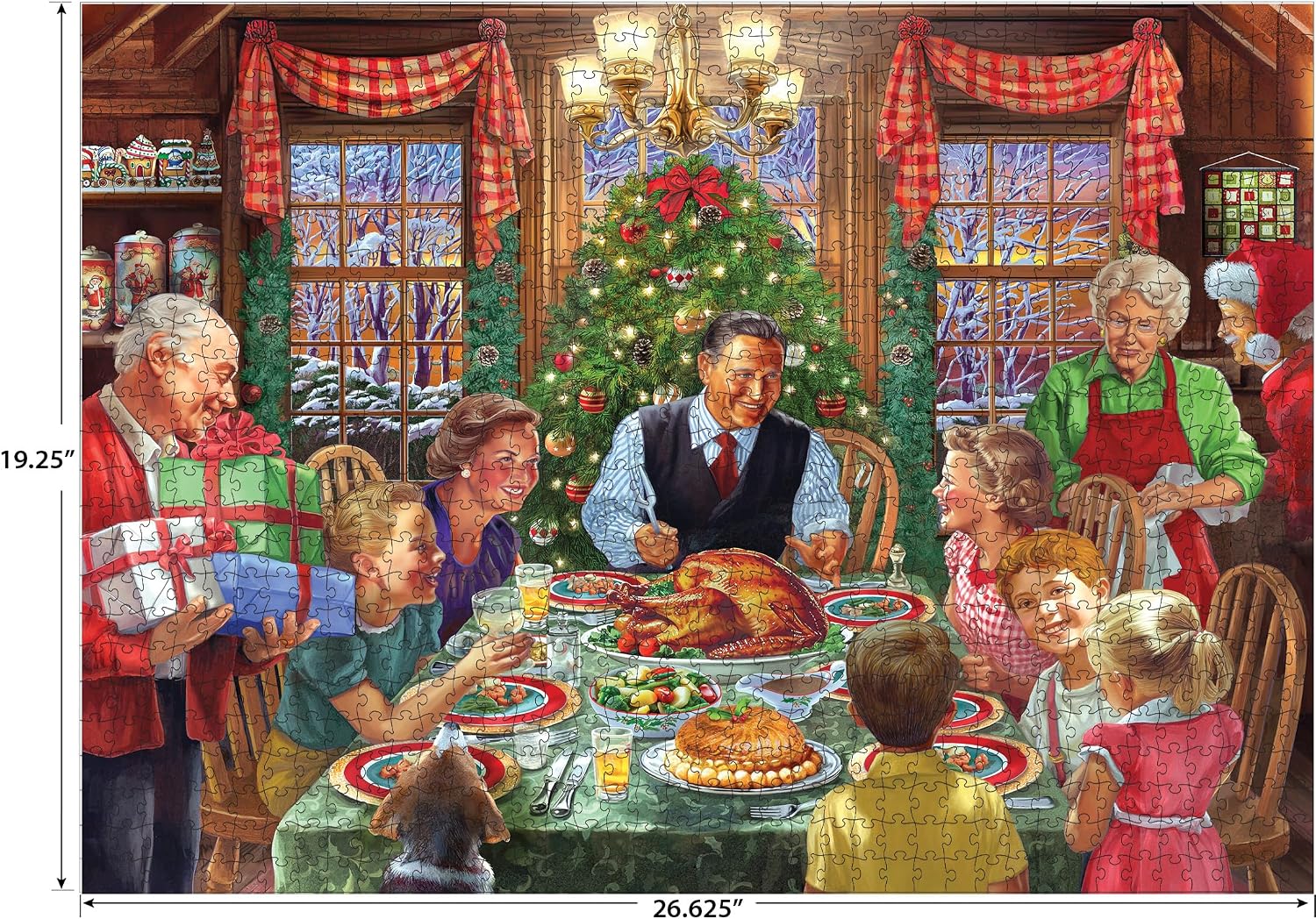 RoseArt - Back to The Past - Holiday Table - 1000 Piece Jigsaw Puzzle for Adults