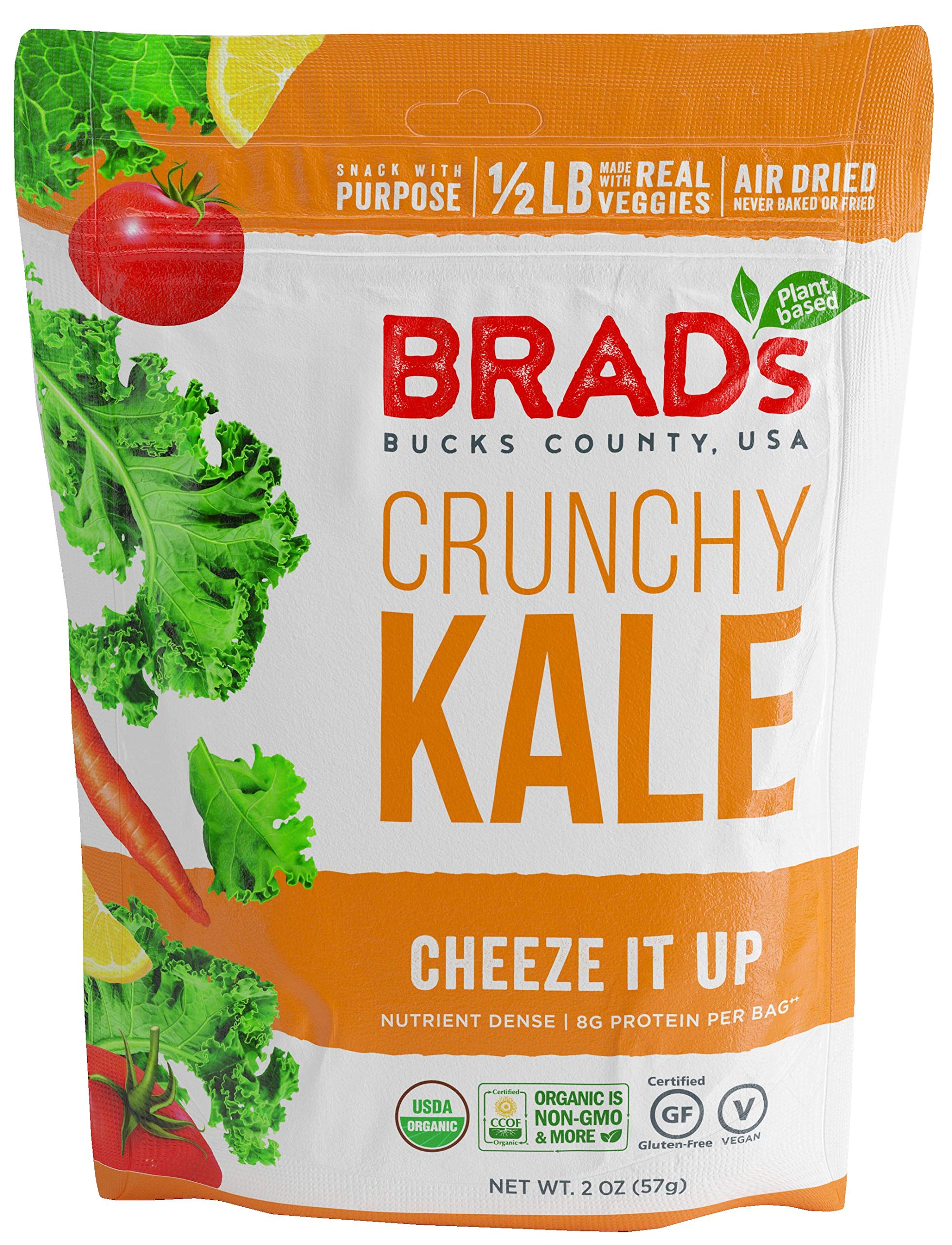 Brad's Plant Based Organic Cheeze it Up Crunchy Kale 2 oz Bag - Single Pack