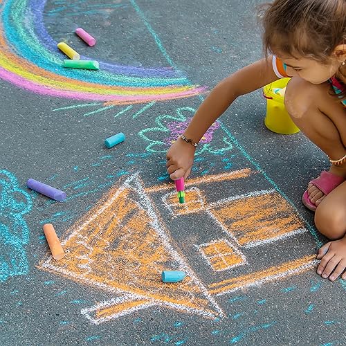 Miniatura 5 de PATIKIL Soportes para tiza, 5 unidades, portatarizas para acera, cubiertas coloridas, ajustables, clips de limpieza de tiza, juego de papelería de