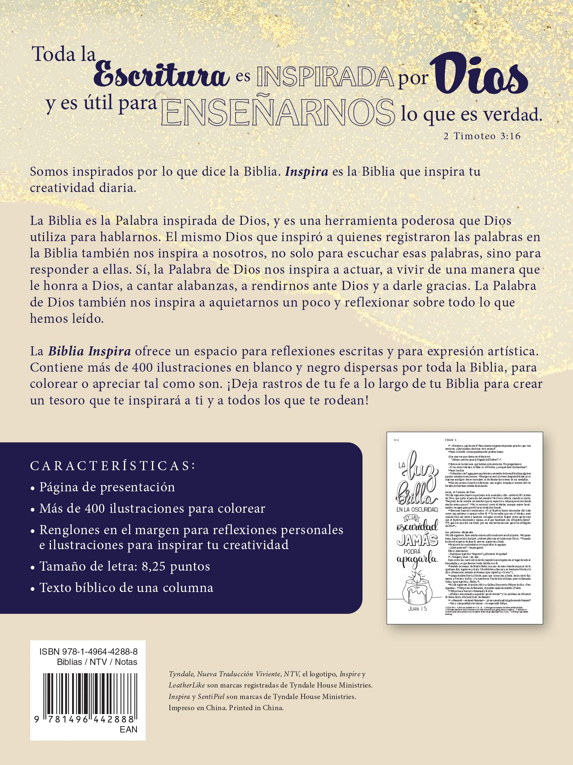 Biblia Inspira NTV: Biblia Inspira Ntv - La Biblia Que Inspira Tu Creatividad