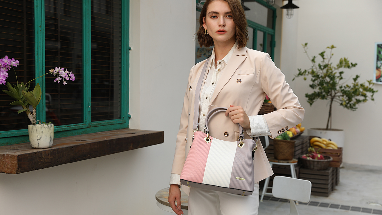 Handbags for Women with Multiple Internal Pockets in Pretty Color Combination - Image 8