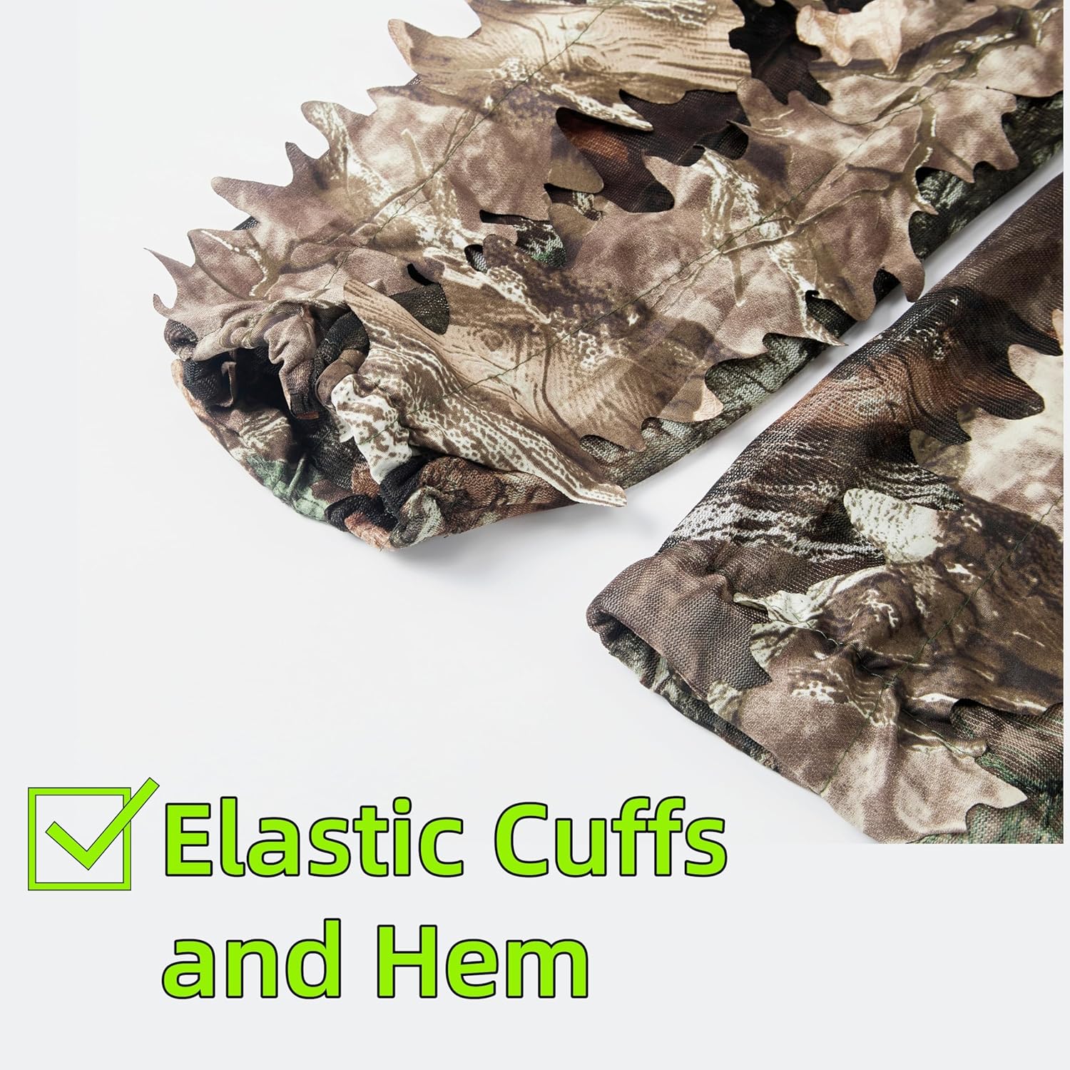 Ghillie Suit, 3D Leafy Camo Ghilly Suit for Hunting, Airsoft, Paintball Game, Costume, Outdoor Camouflage