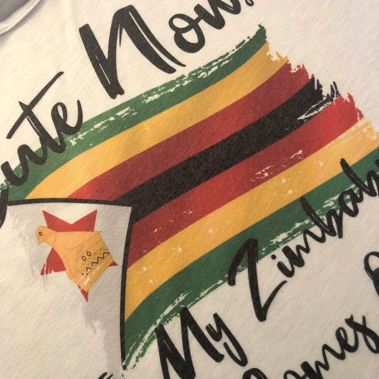 Cute Now... 'Til My Zimbabwean Comes Out Flag of Zimbabwe Female V-Neck T-Shirt - Image 2