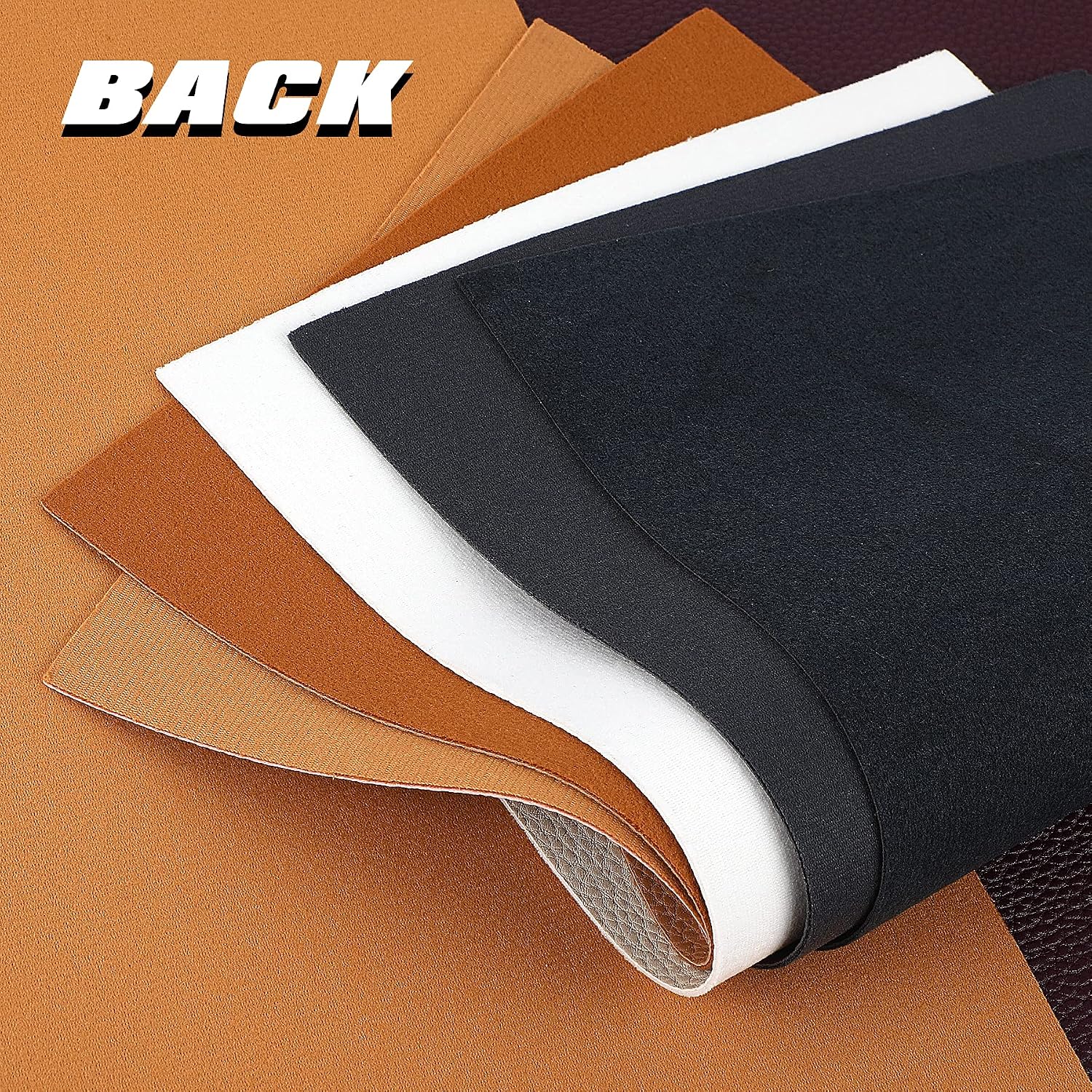 12 Colors Pearly PU Leather Fabric Shiny Leather Canvas Back 8" x 12" for Making Hair Bow Wallet Handbags Dressing Sewing Craft DIY Projects (12 Colors-A)