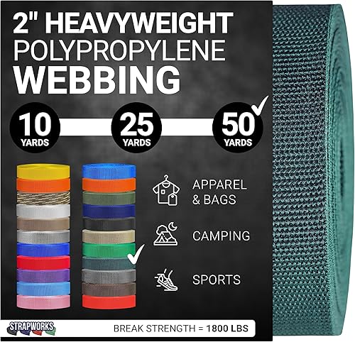 Vista 12 de Strapworks Correas de polipropileno pesado: correas de polietileno resistentes para reparación de equipos de bricolaje al aire libre Negro