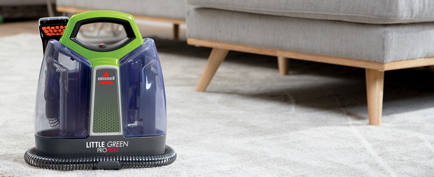 BISSELL SpotClean Proheat Pet 5207W – Nettoyeur De Tapis Portable – Vert – Très Propre