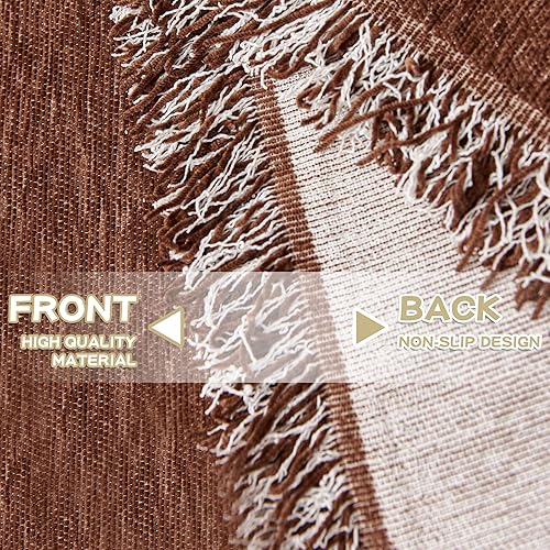 Miniatura 7 de MYSKY HOME Fundas para sofá, fundas lavables para sofá modular, funda de 3 cojines, protector de muebles con borlas para niños, perros y mascotas,